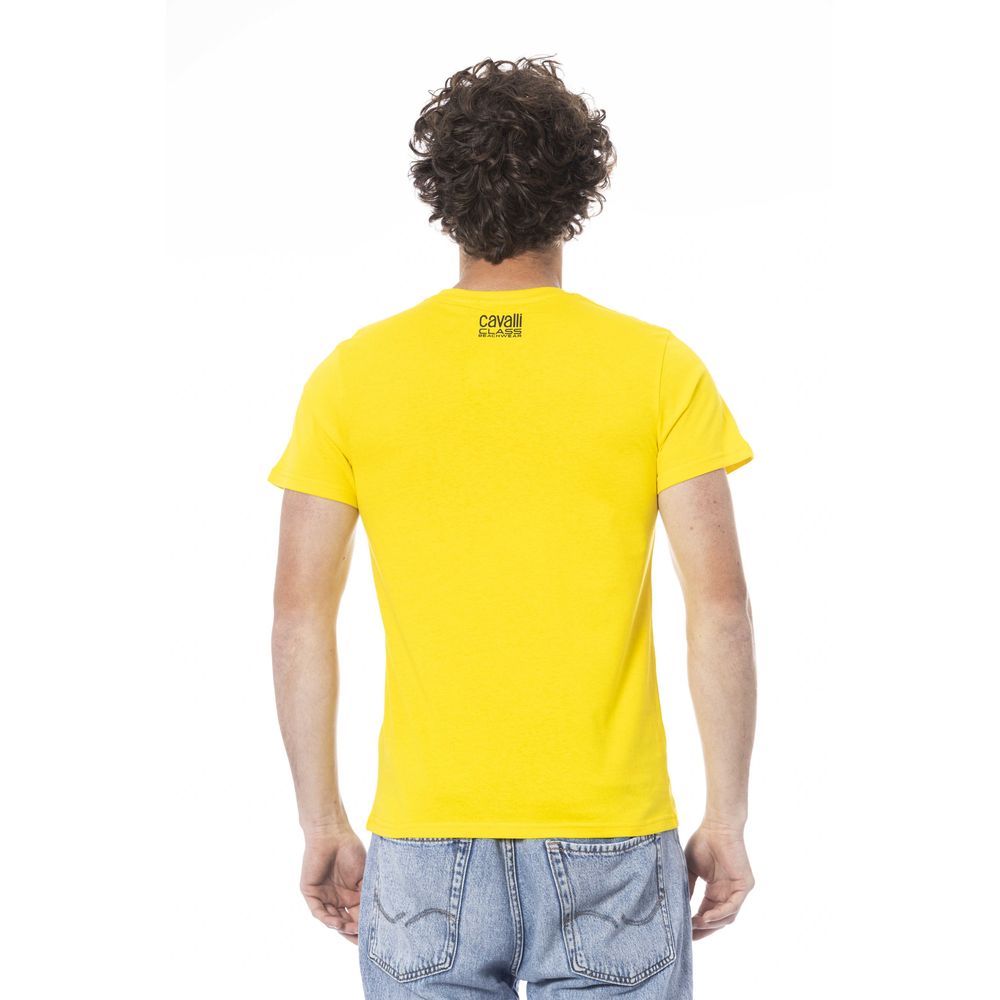 Yellow Cotton Men T-Shirt - ventzia