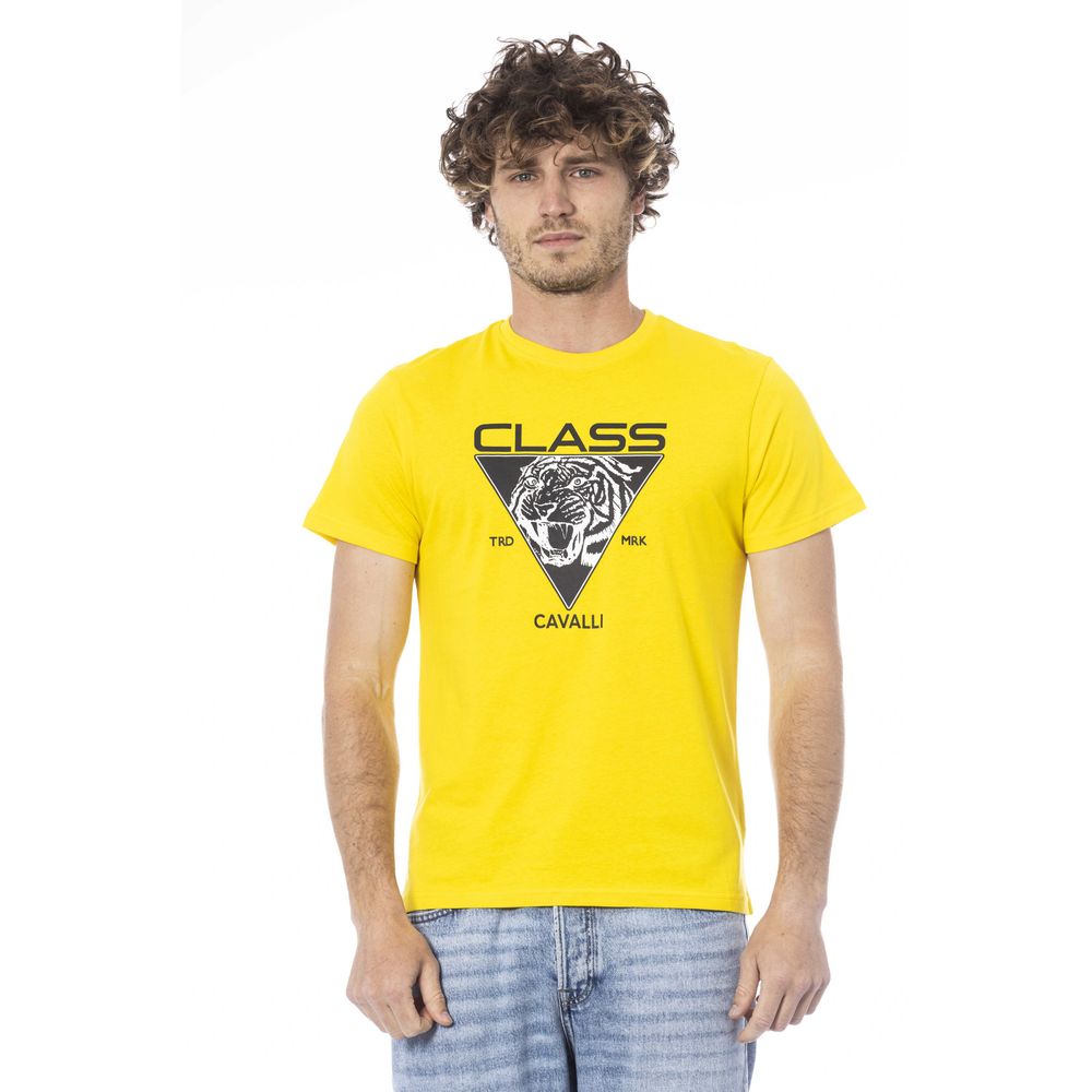 Yellow Cotton Men T-Shirt - ventzia