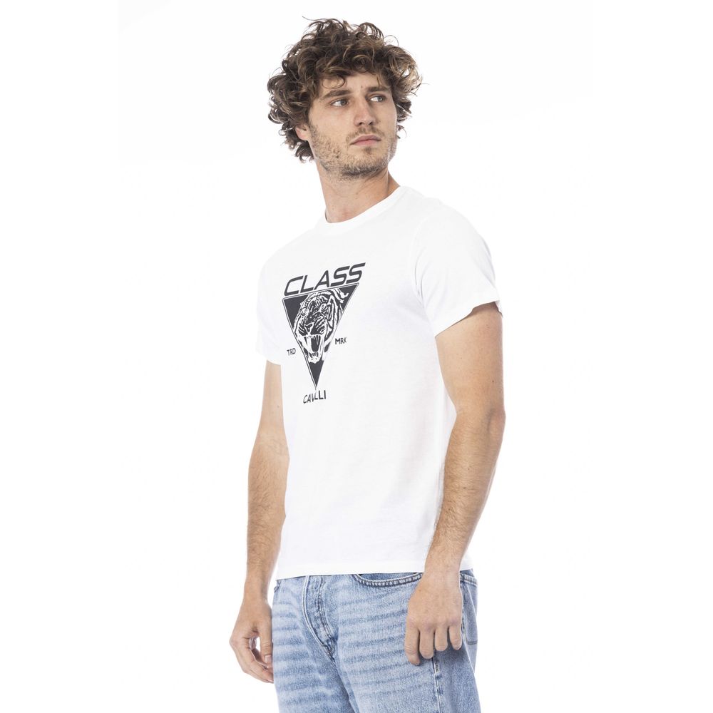 White Cotton Men T-Shirt - ventzia