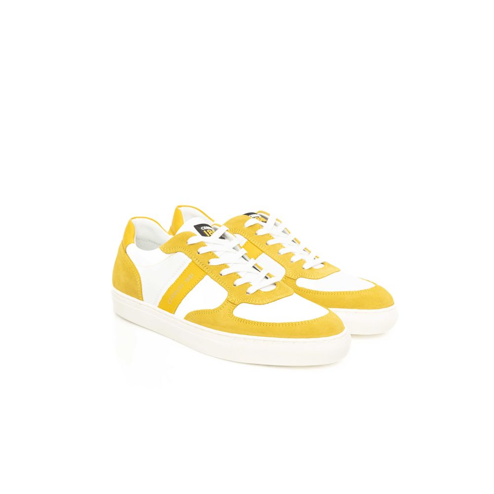 Yellow Cowhide Men Sneaker - ventzia