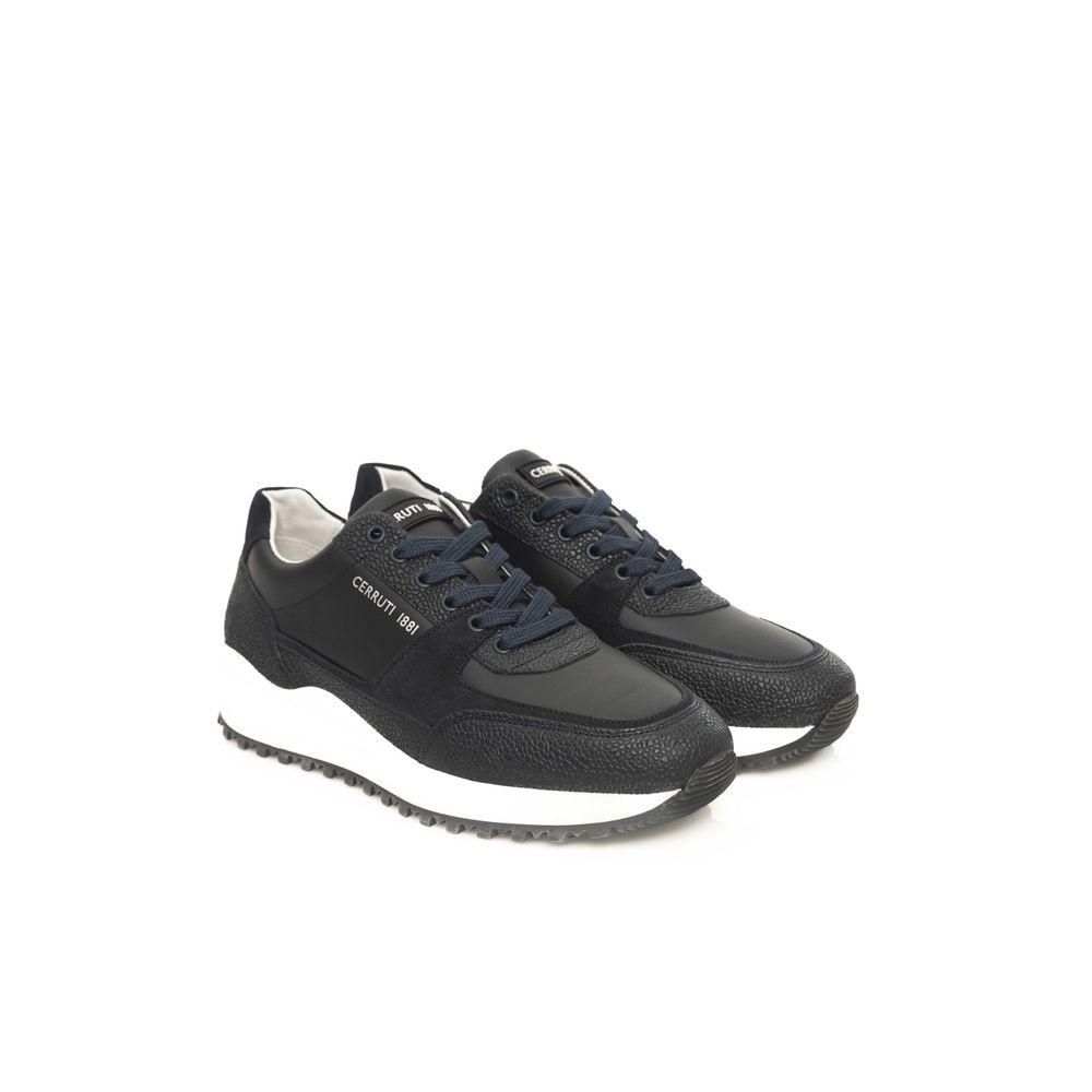Blue Cowhide Men Sneaker - ventzia