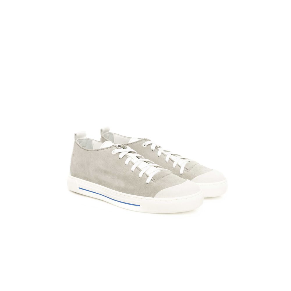 Gray Cowhide Men Sneaker - ventzia