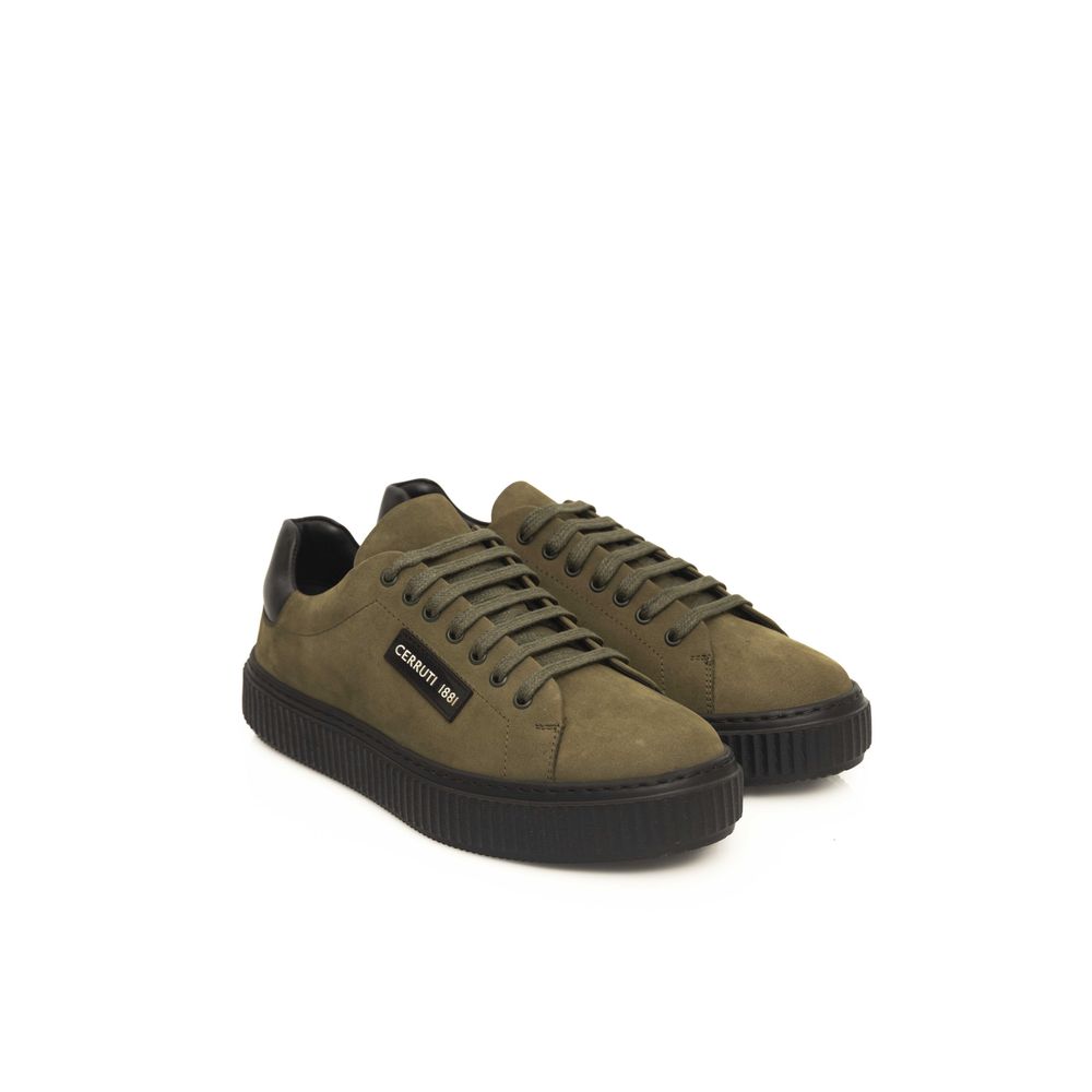 Green Cowhide Men Sneaker - ventzia