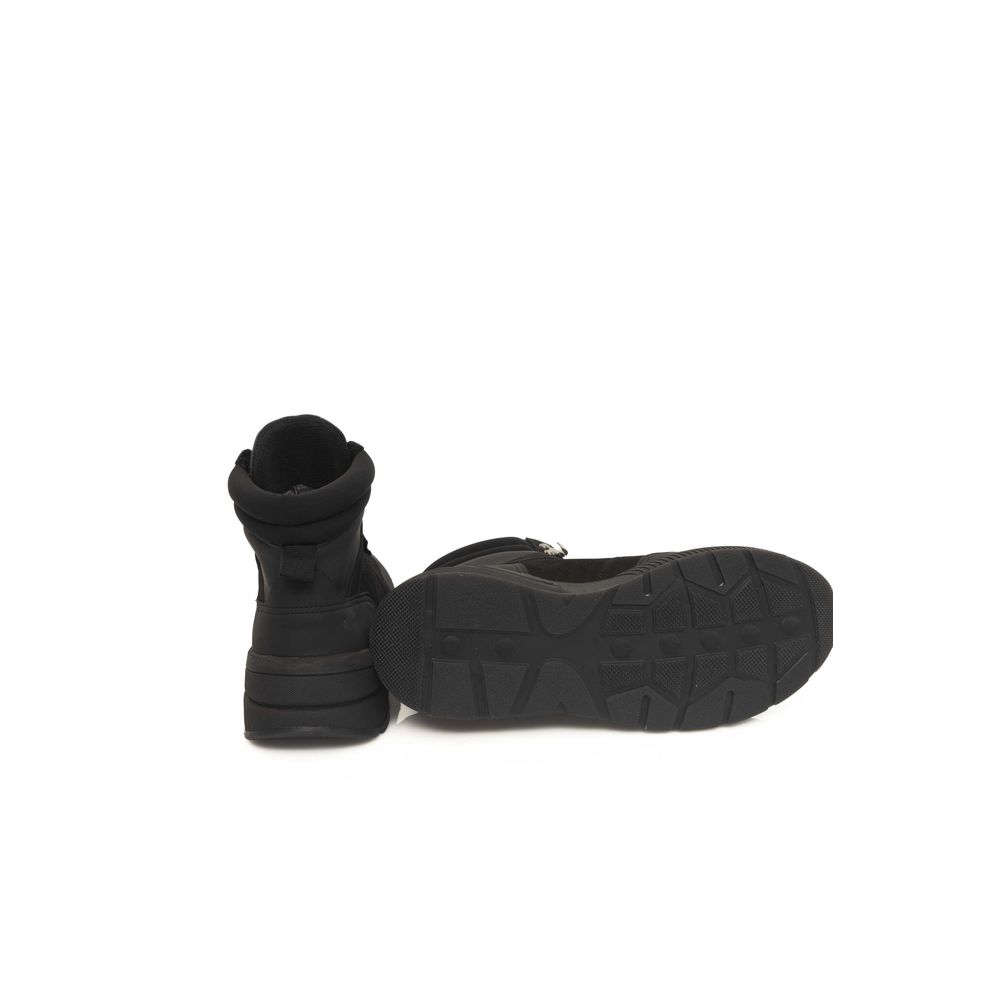 Black Leather Men Sneaker - ventzia
