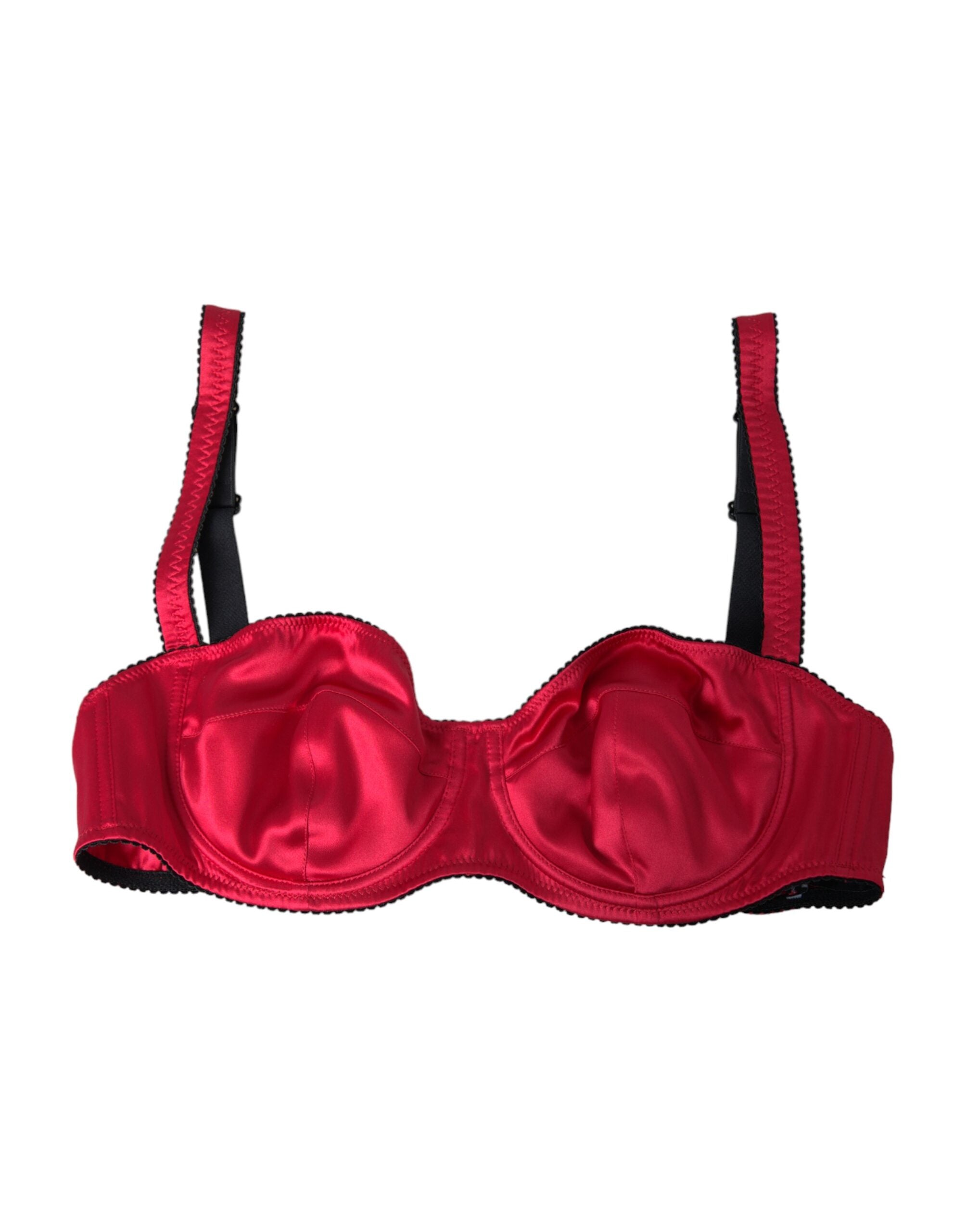 Bordeaux Silk Stretch Balconcino Bra Underwear - ventzia
