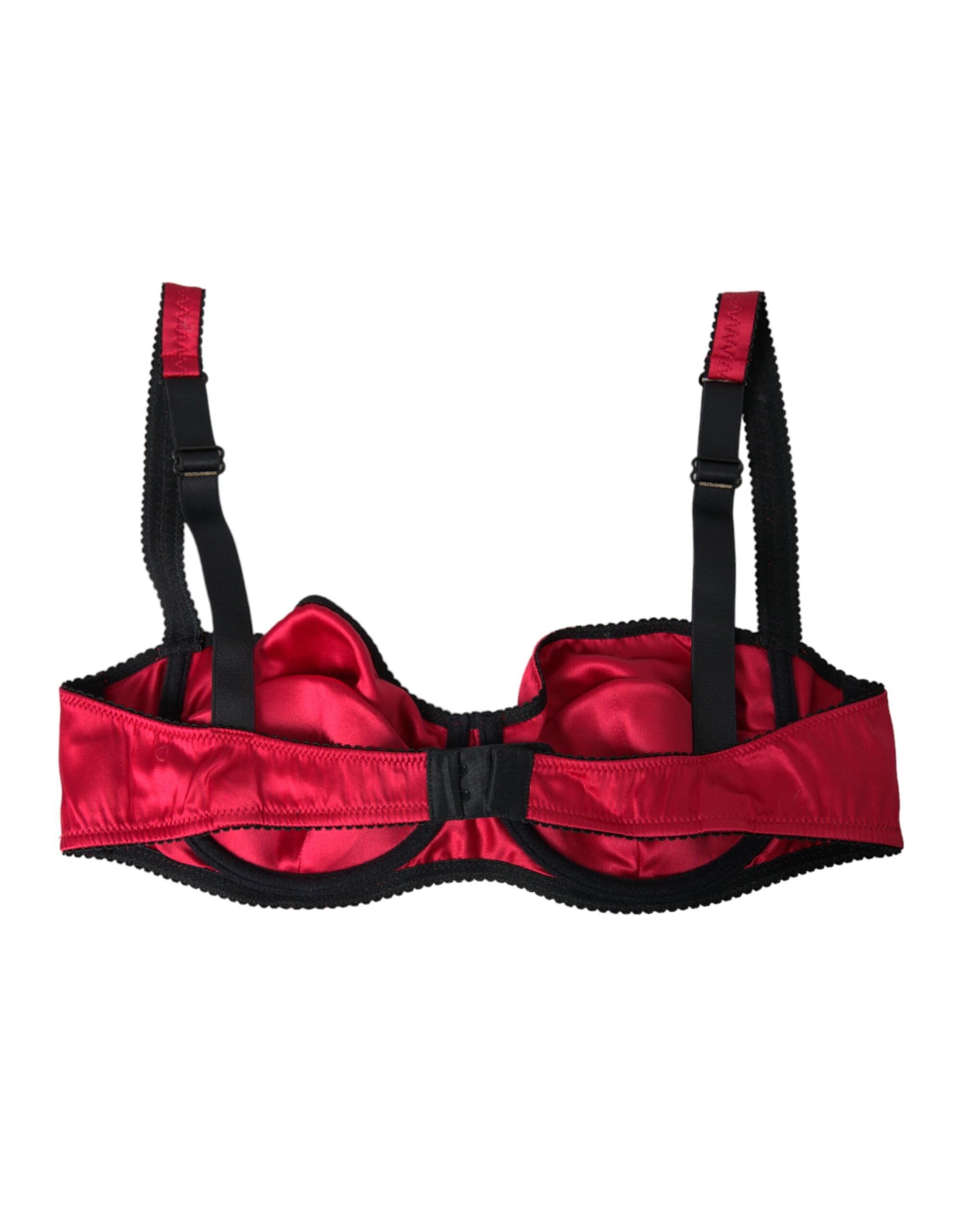 Bordeaux Silk Stretch Balconcino Bra Underwear - ventzia