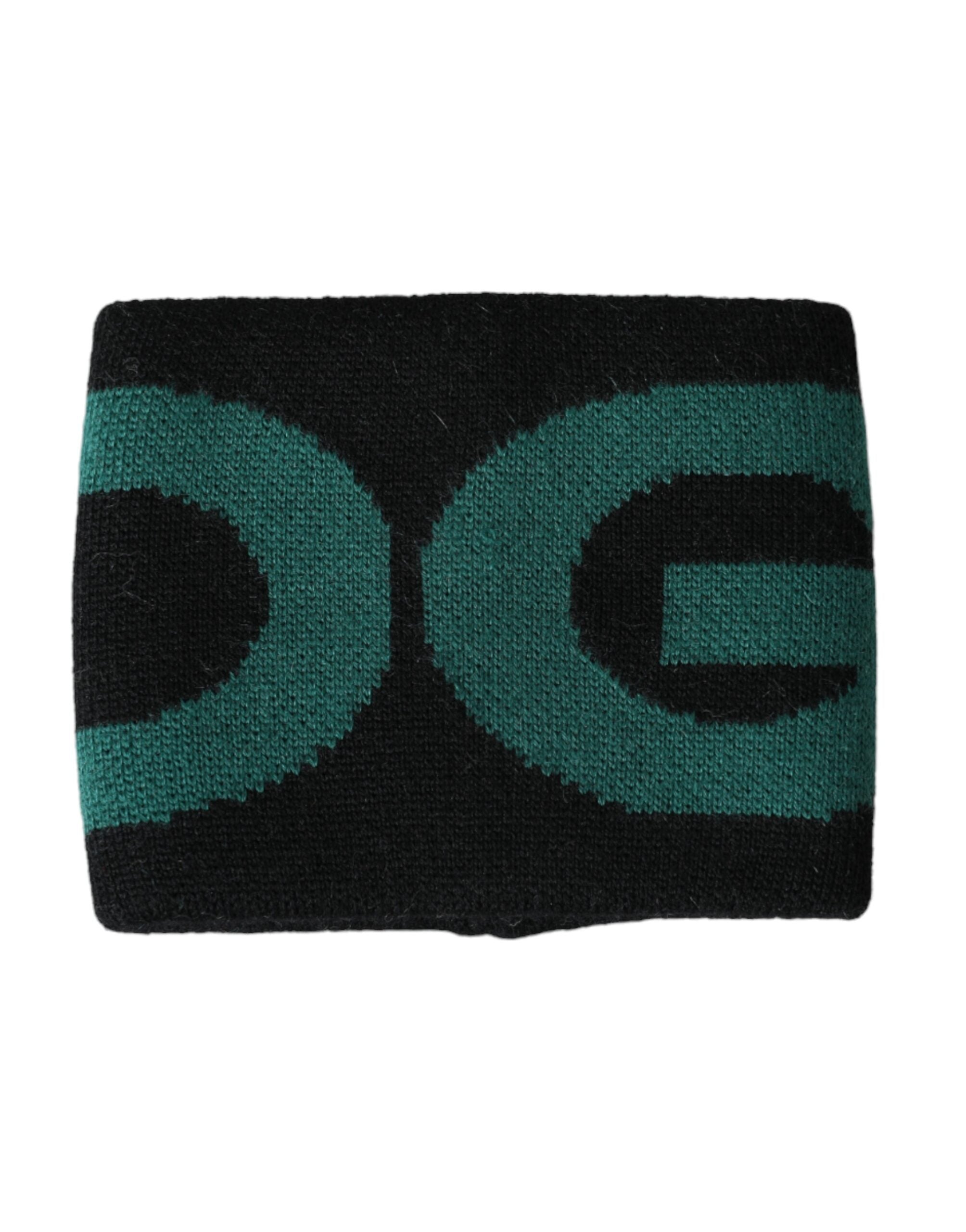 Black Green Wool Logo #DGMILLENNIALS Wristband - ventzia