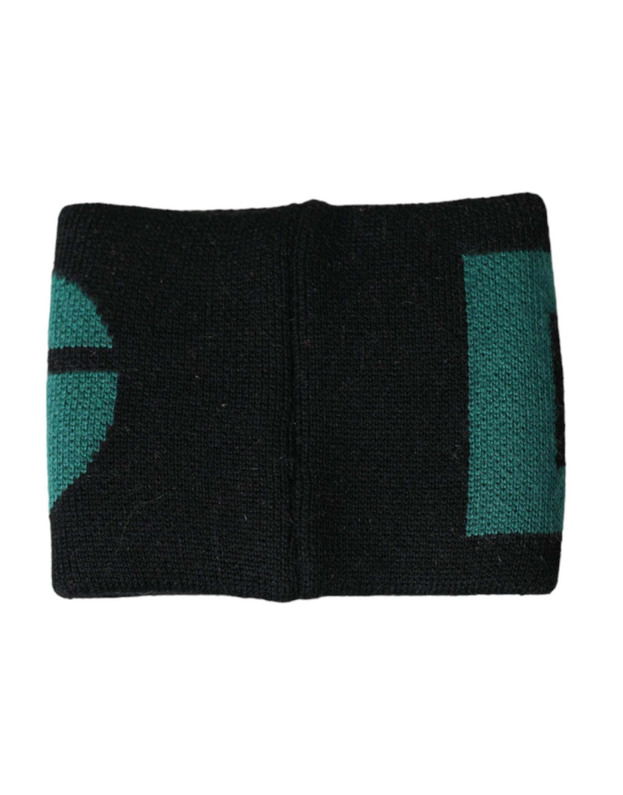Black Green Wool Logo #DGMILLENNIALS Wristband - ventzia