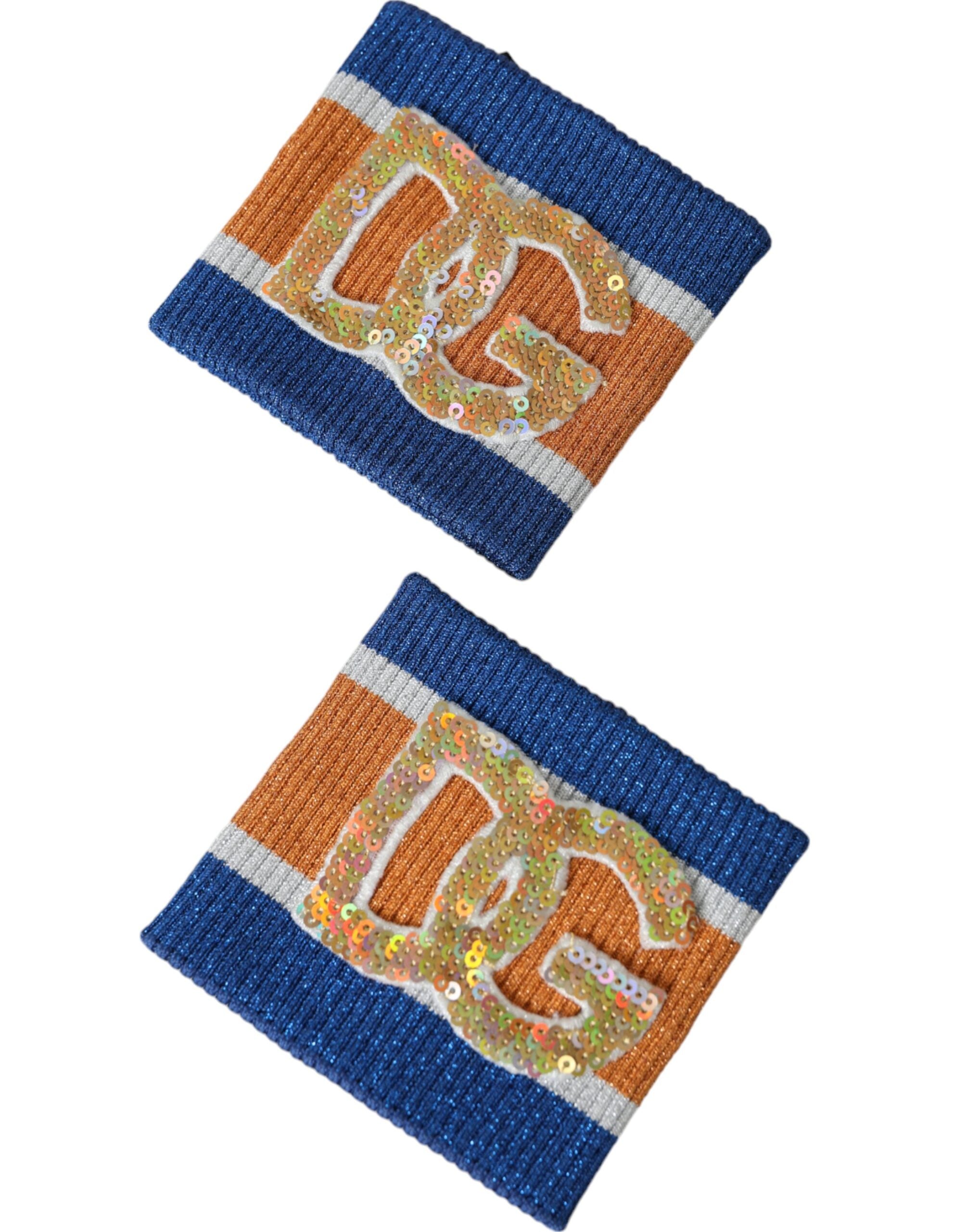 Multicolor Logo Sequin Viscose Wristband - ventzia