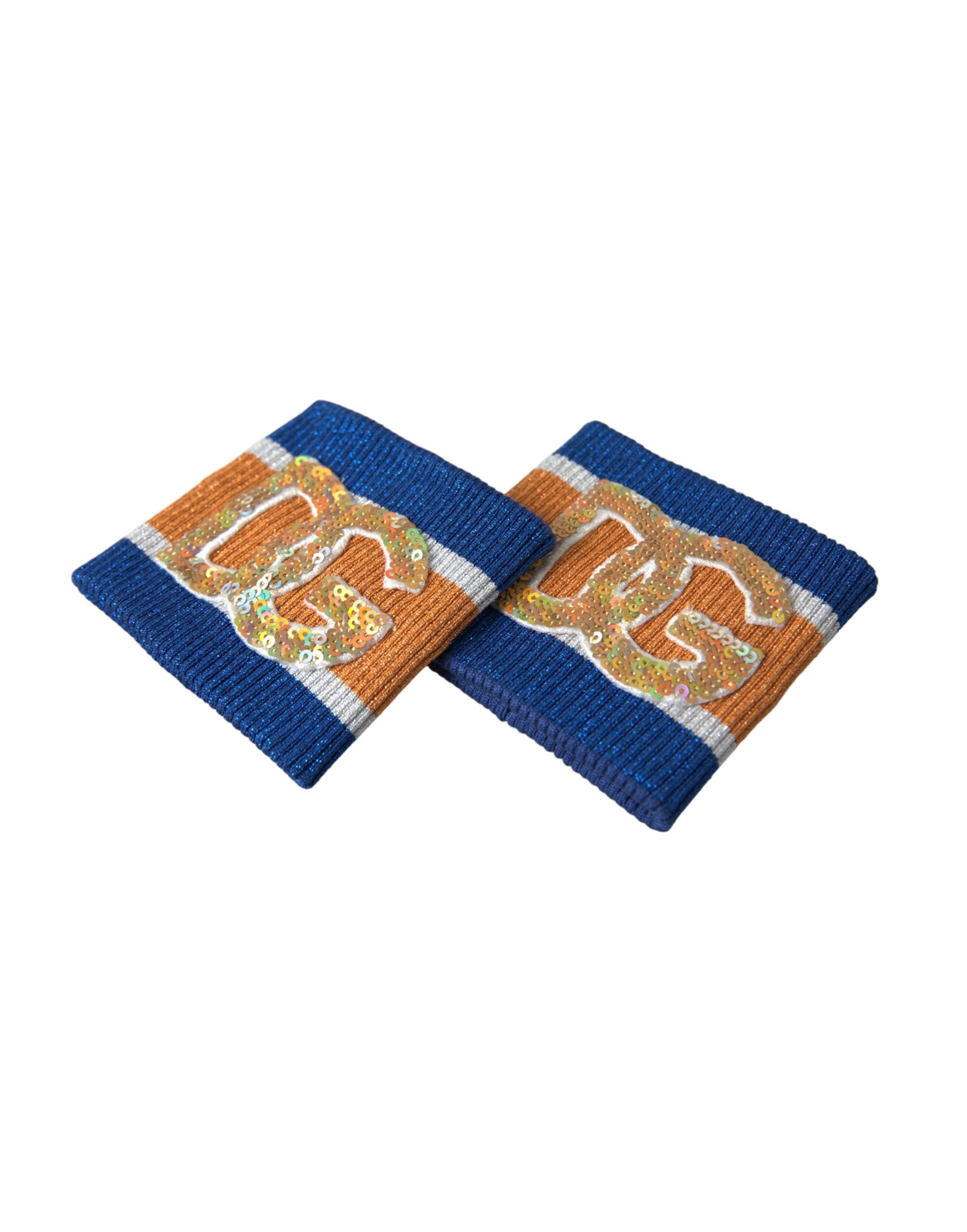 Multicolor Logo Sequin Viscose Wristband - ventzia