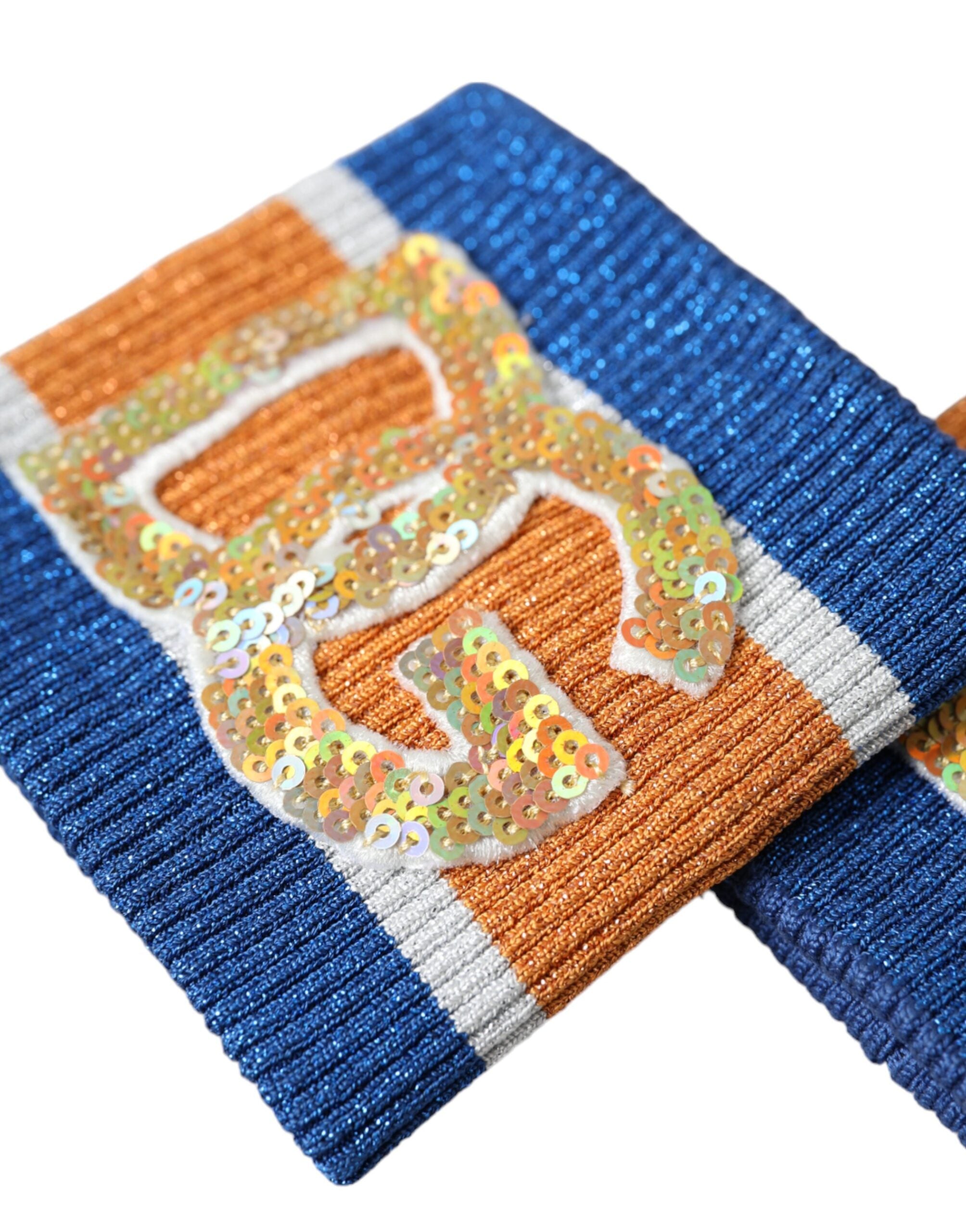 Multicolor Logo Sequin Viscose Wristband - ventzia