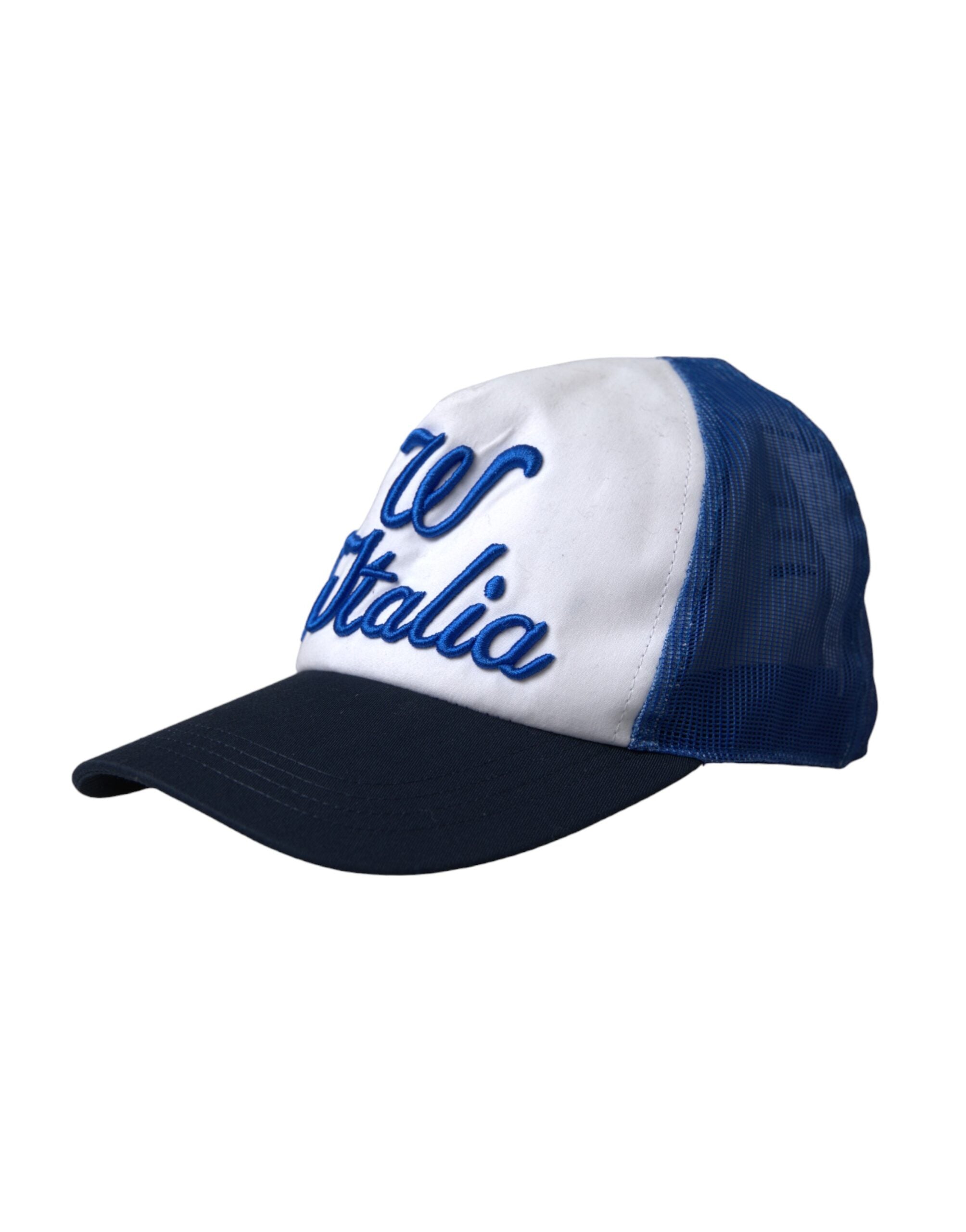 Blue White Black Italia Mesh Baseball Hat - ventzia