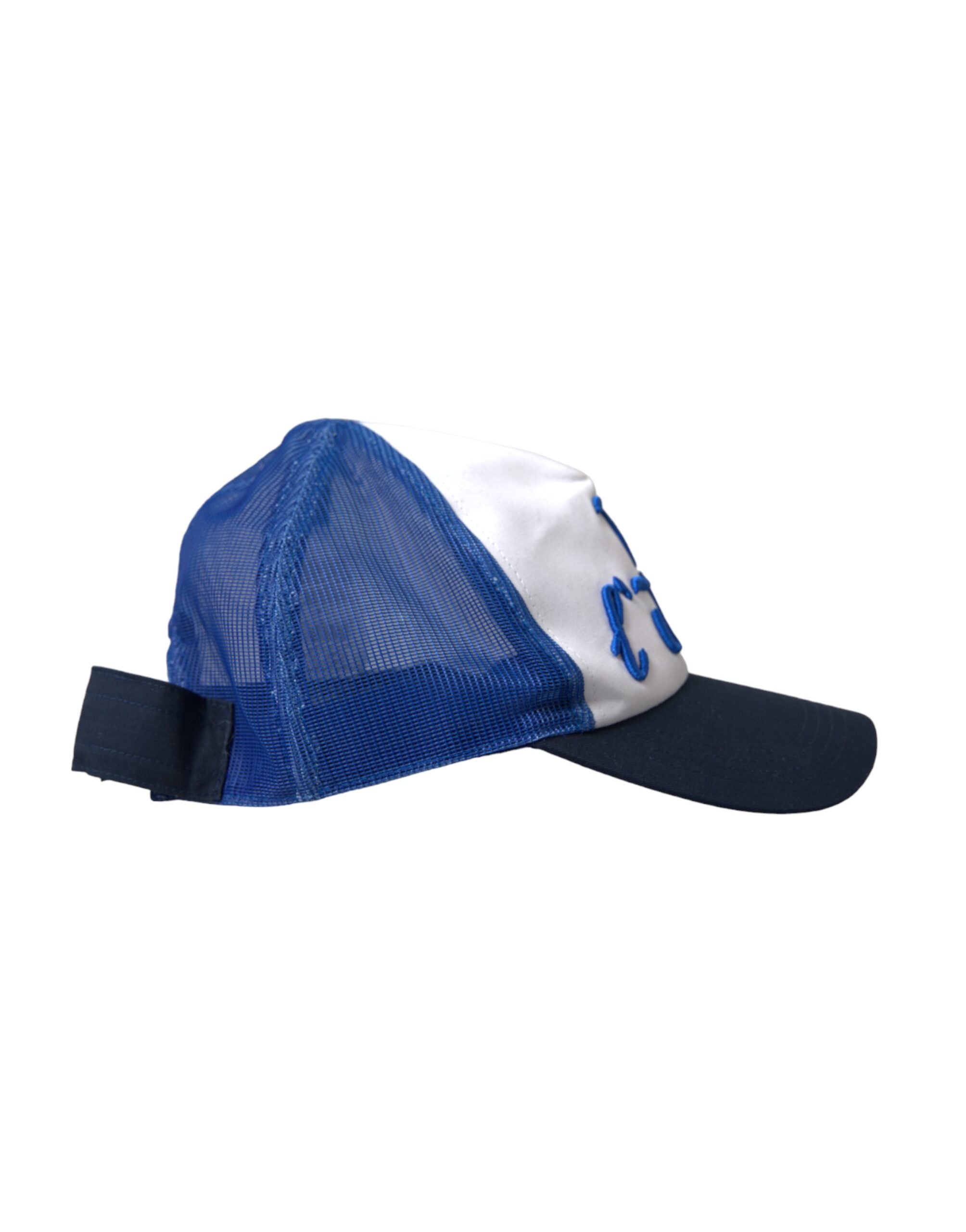 Blue White Black Italia Mesh Baseball Hat - ventzia