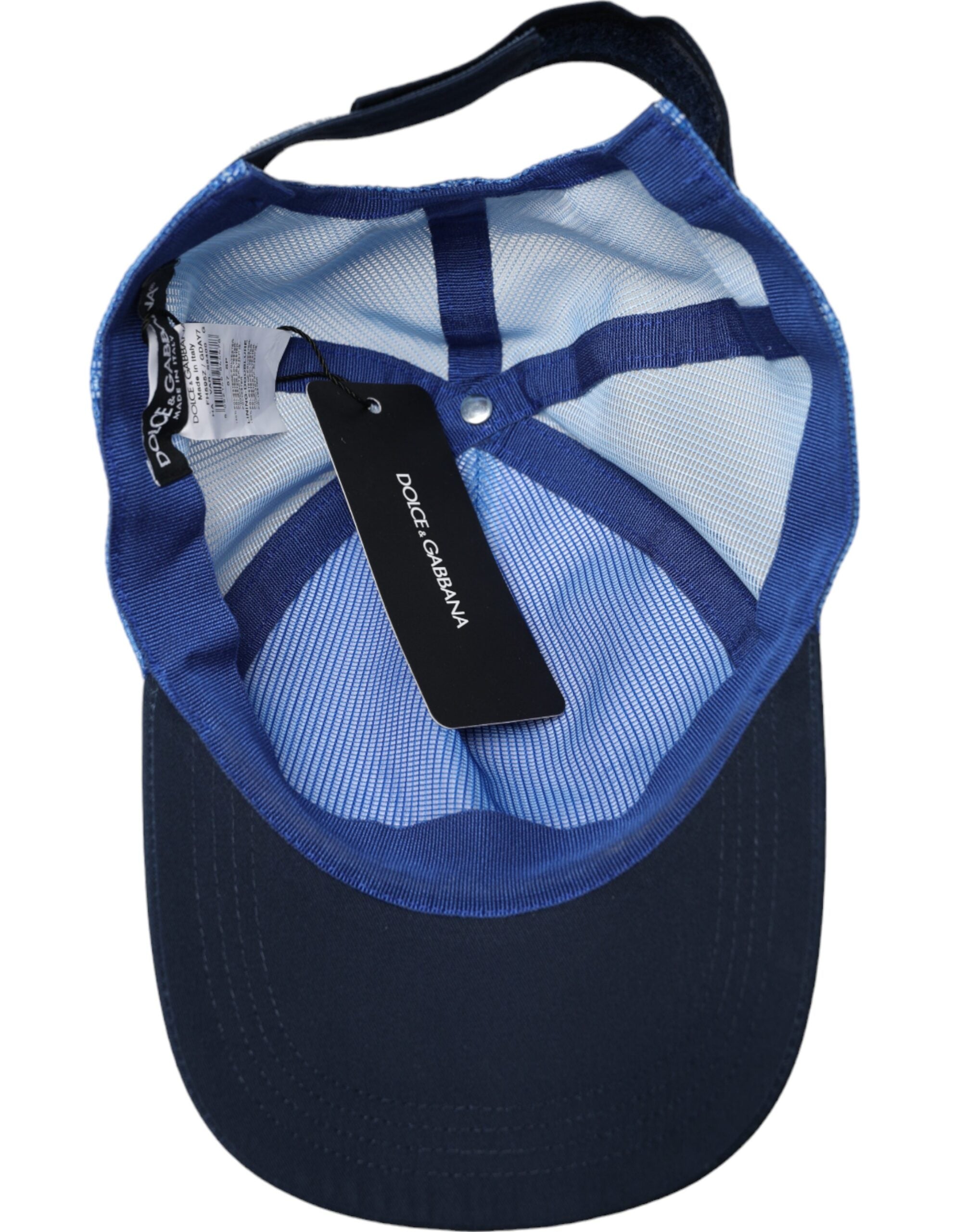 Blue White Black Italia Mesh Baseball Hat - ventzia