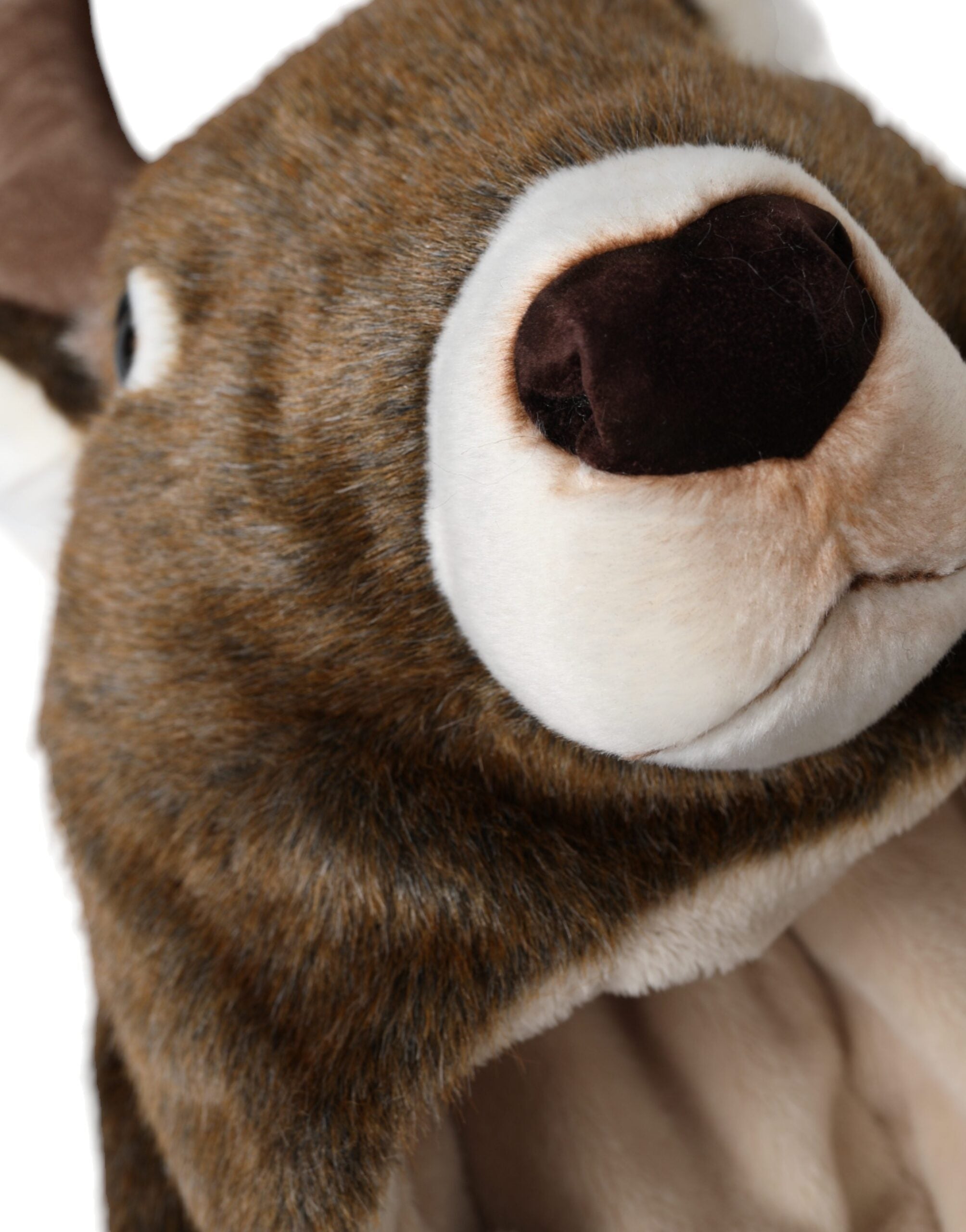 Brown Deer Faux Fur Whole Head Hat - ventzia