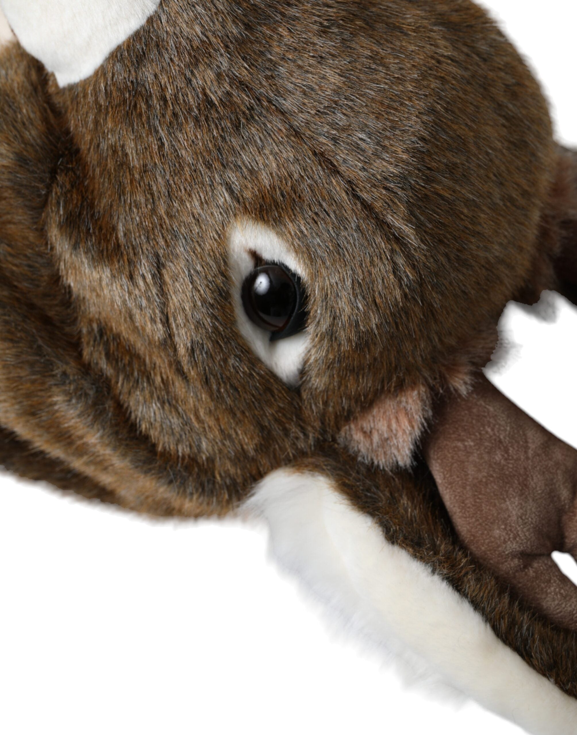 Brown Deer Faux Fur Whole Head Hat - ventzia