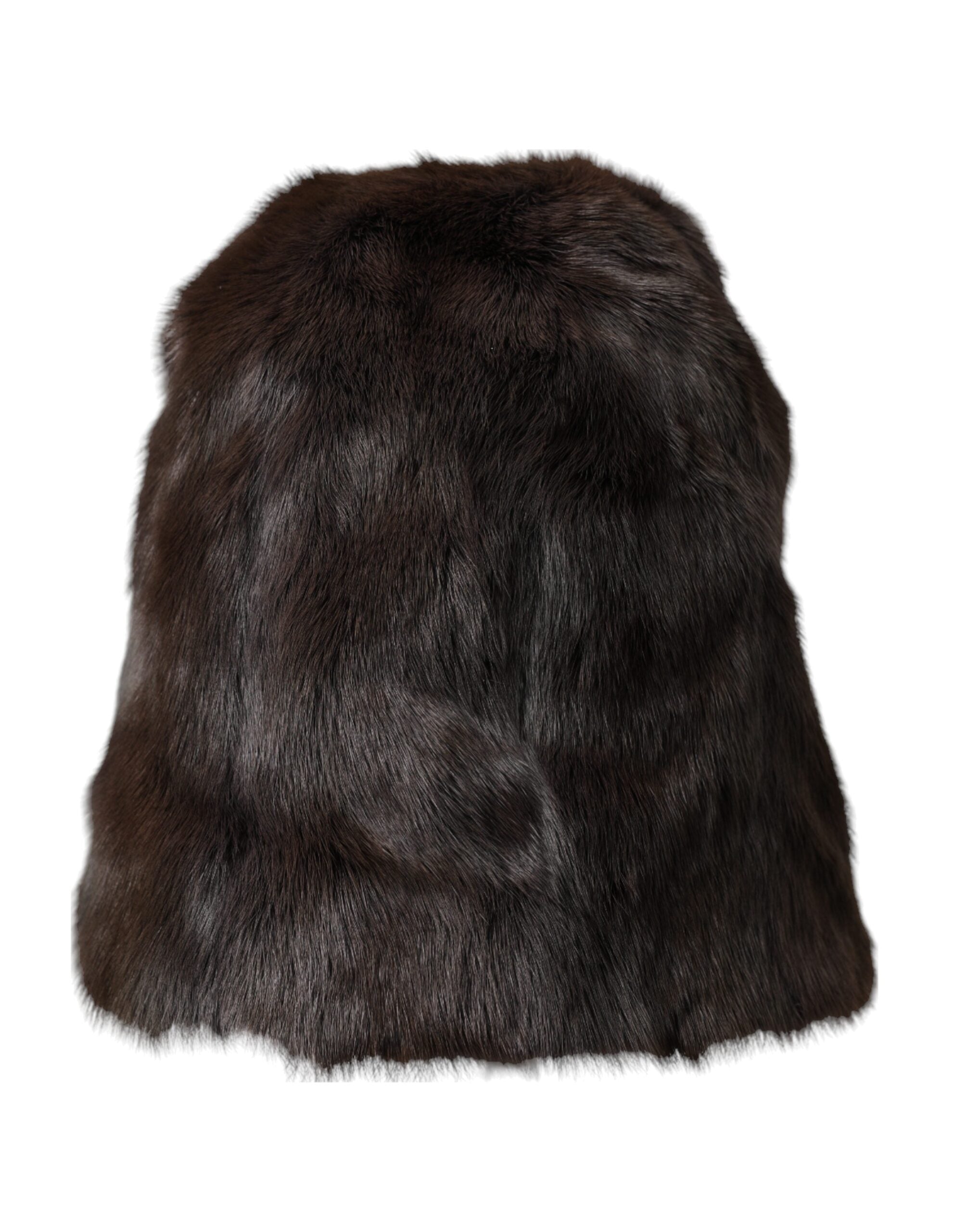 Brown Weasel Fur Womens Cashmere Hat Beanie - ventzia