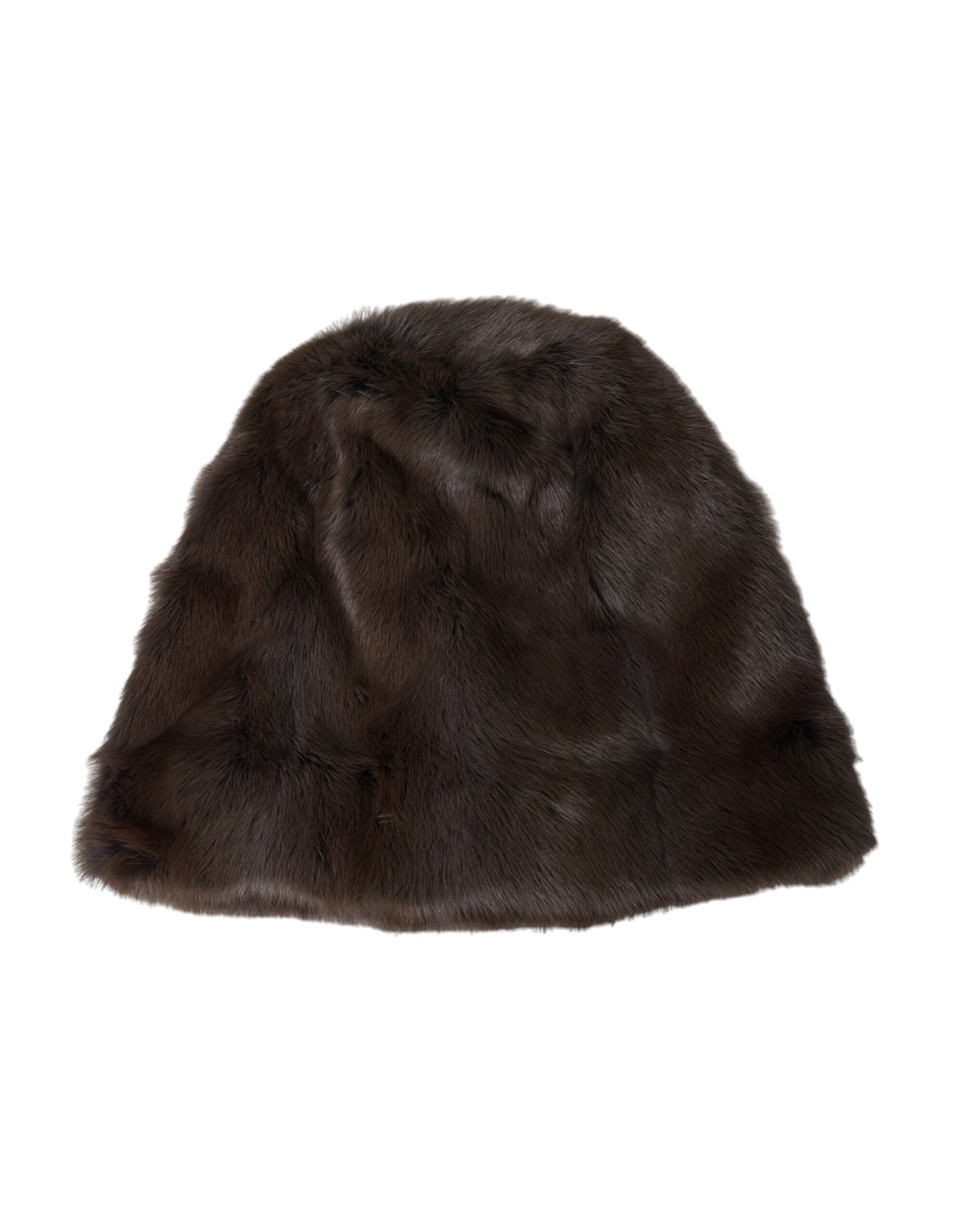 Brown Weasel Fur Womens Cashmere Hat Beanie - ventzia