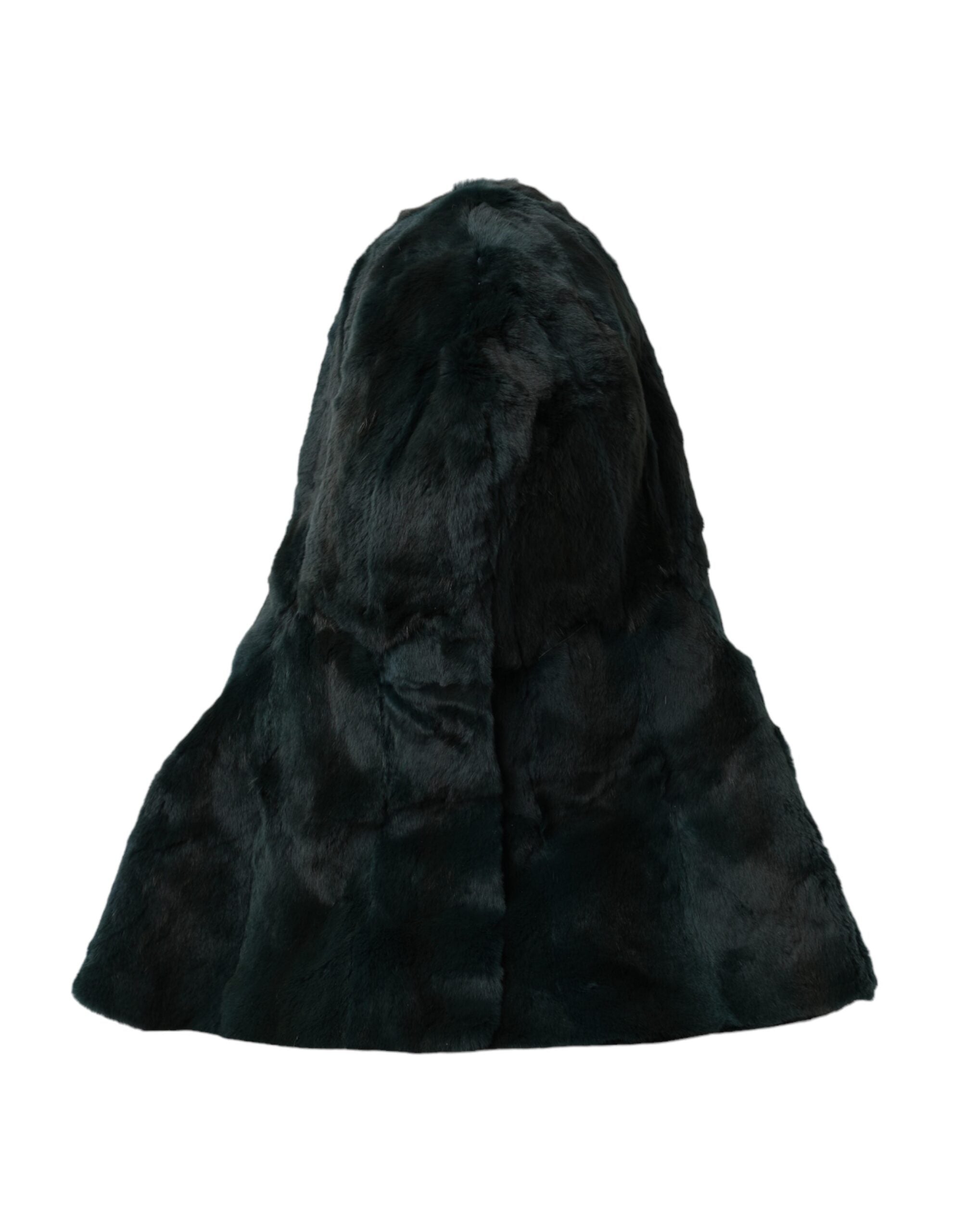 Black Weasel Fur Whole Head Wrap Hat - ventzia