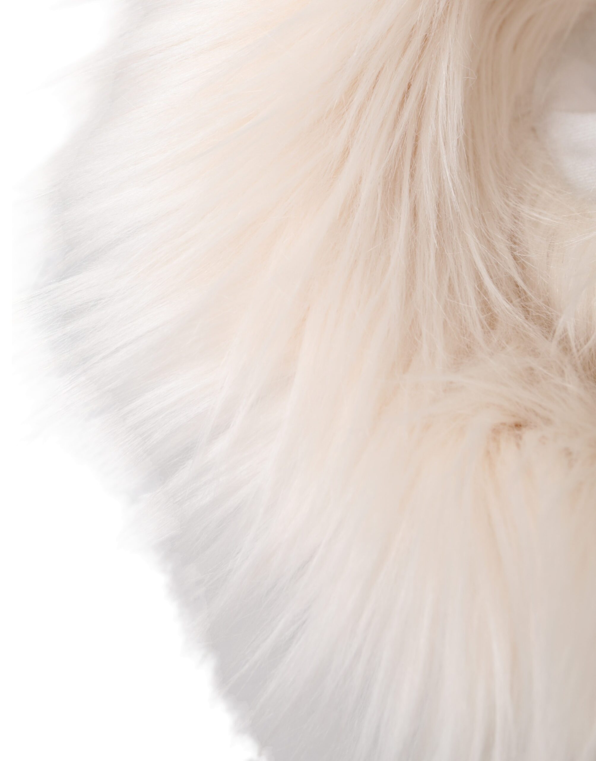 White Acrylic Fur Womens Bucket Hat - ventzia