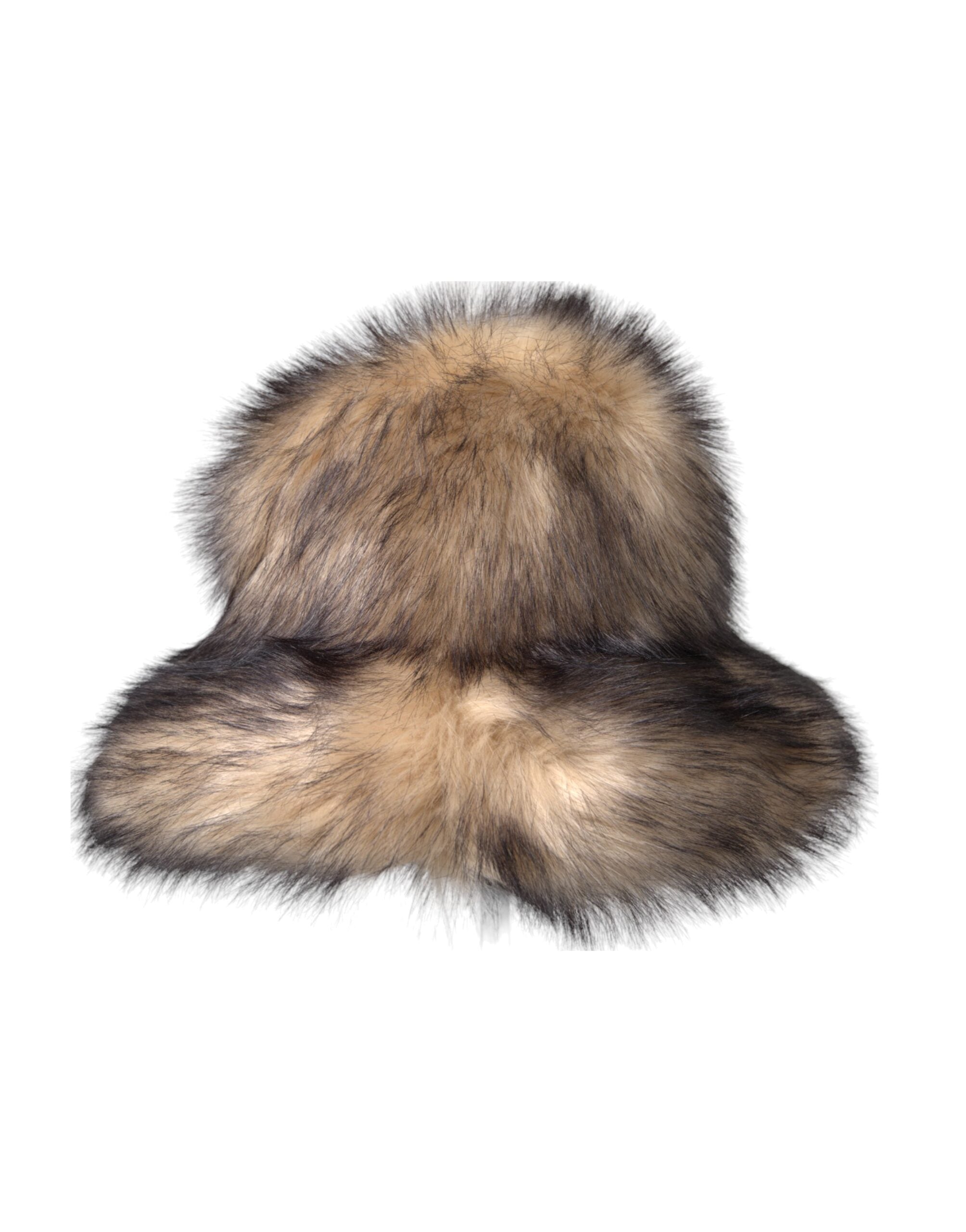 Brown Faux Fur Modacrylic Fedora Hat - ventzia