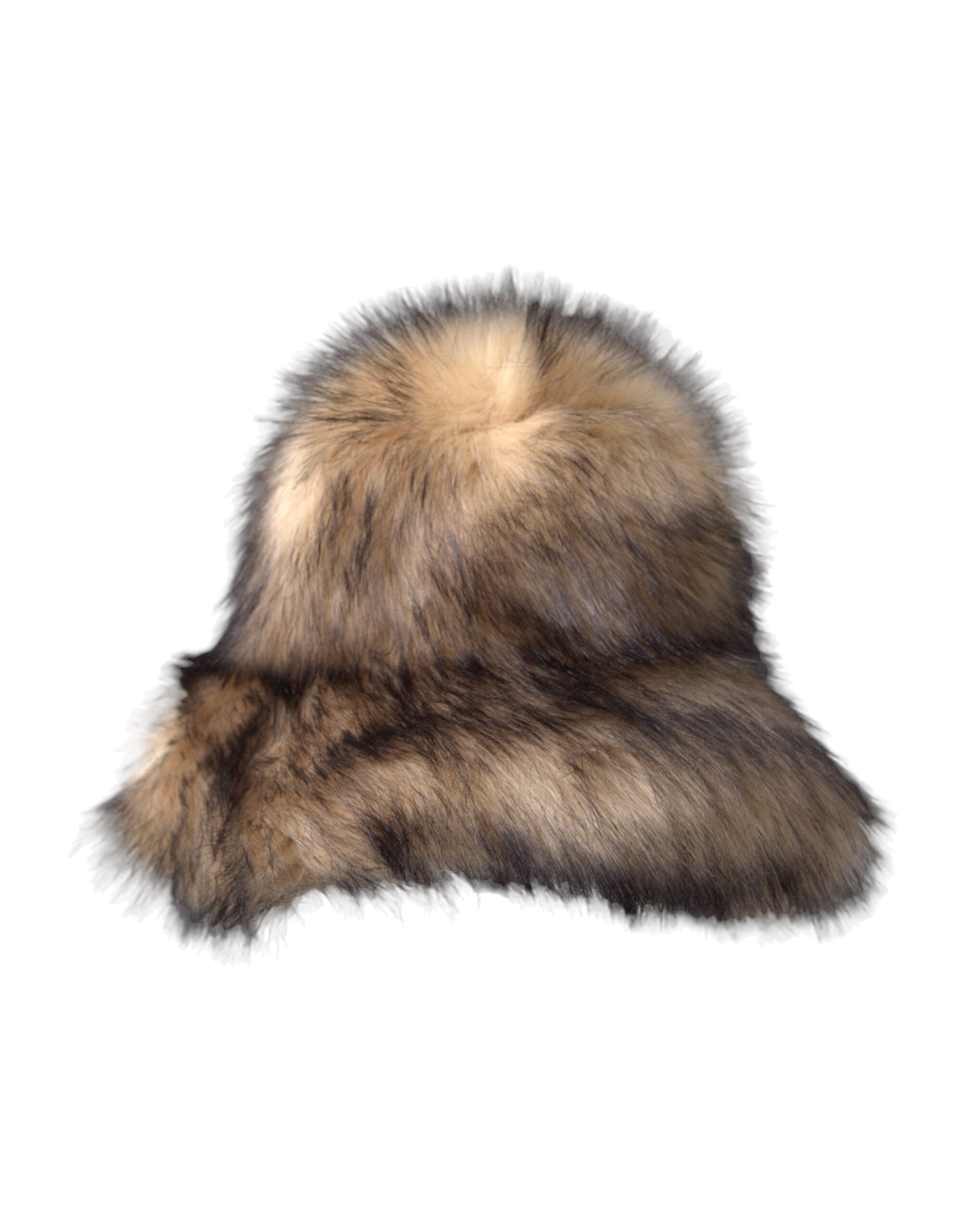 Brown Faux Fur Modacrylic Fedora Hat - ventzia