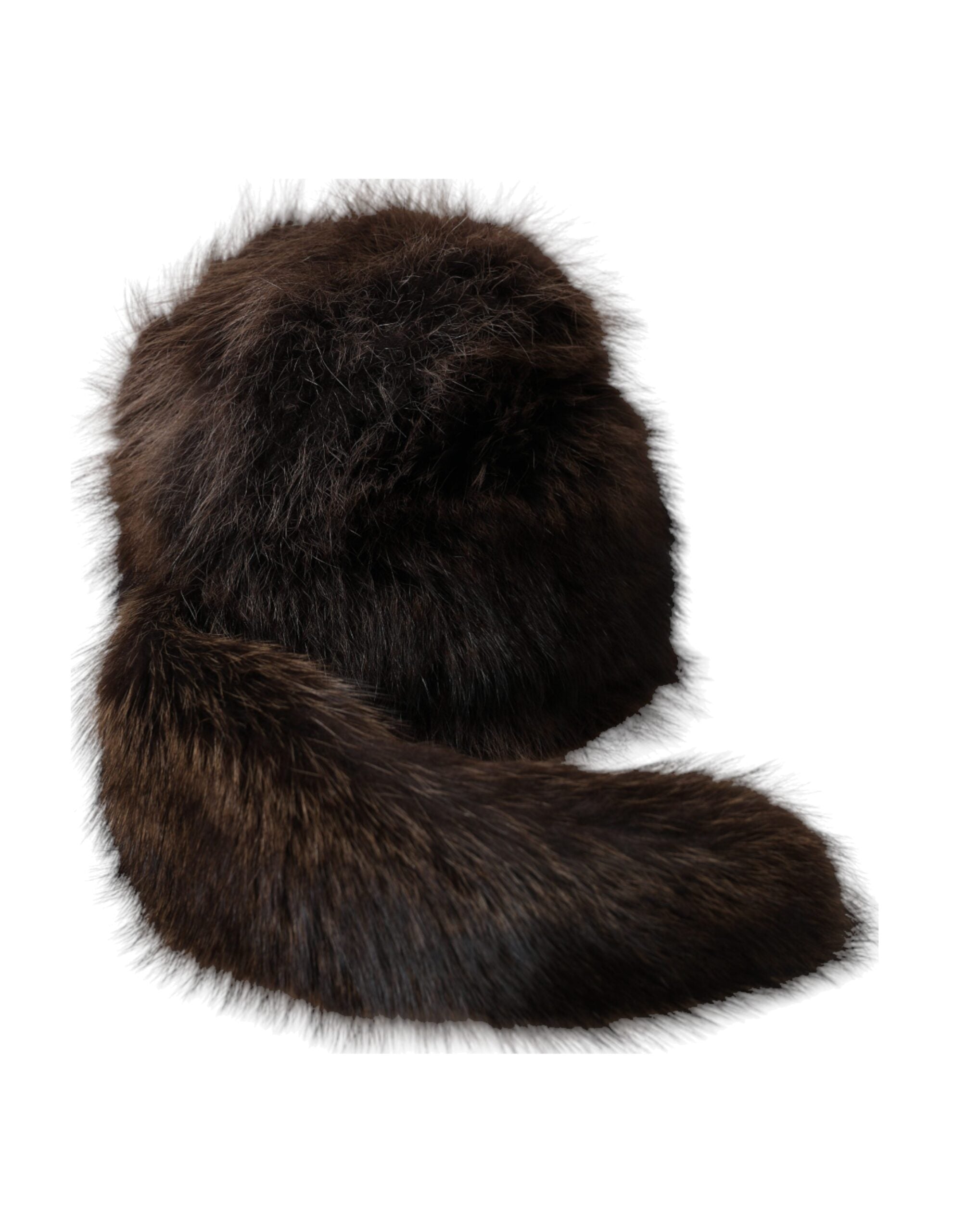 Women Brown Raccoon Fur Bucket Hat - ventzia
