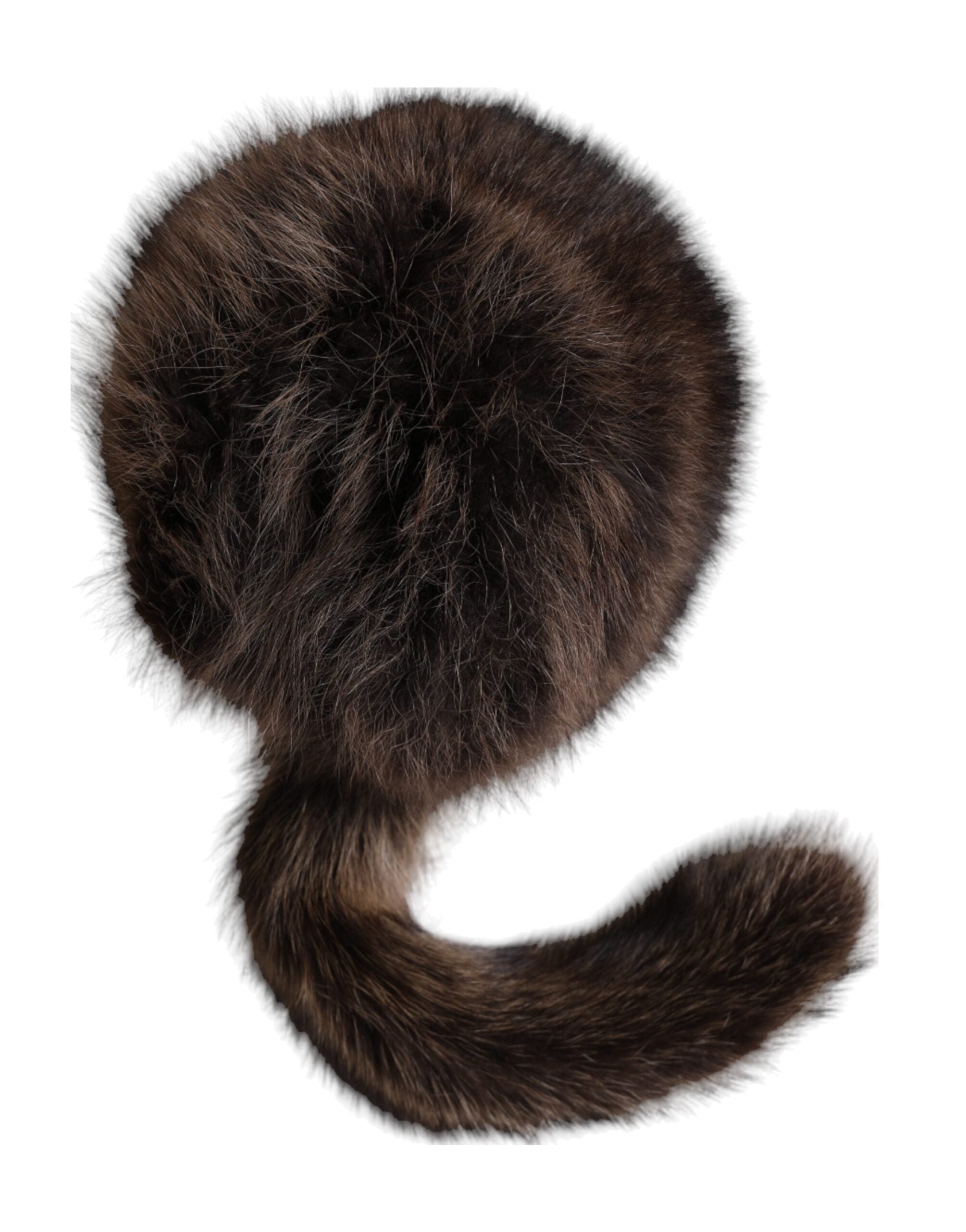 Women Brown Raccoon Fur Bucket Hat - ventzia