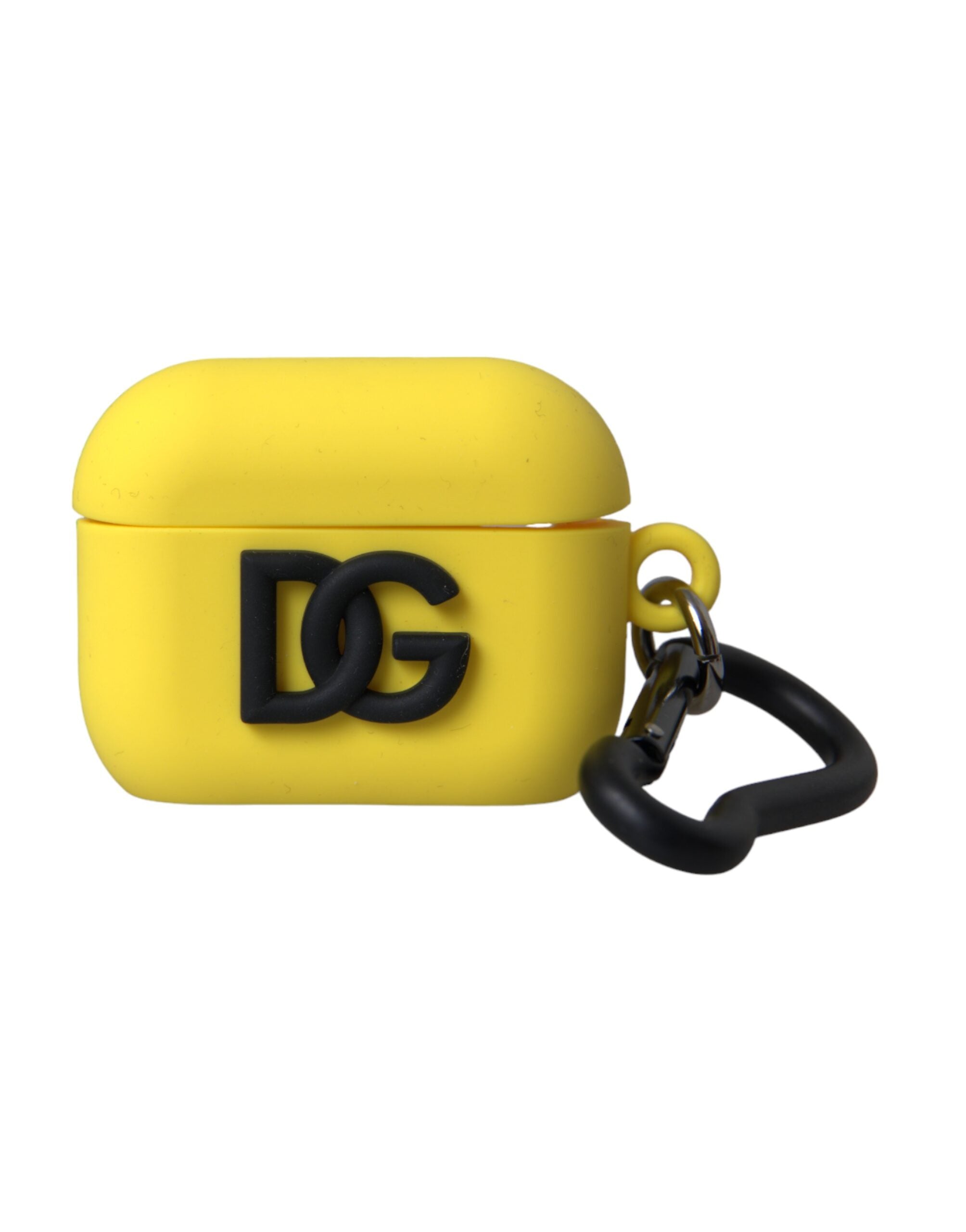 Yellow Silicone Logo Embossed Airpods Case - ventzia