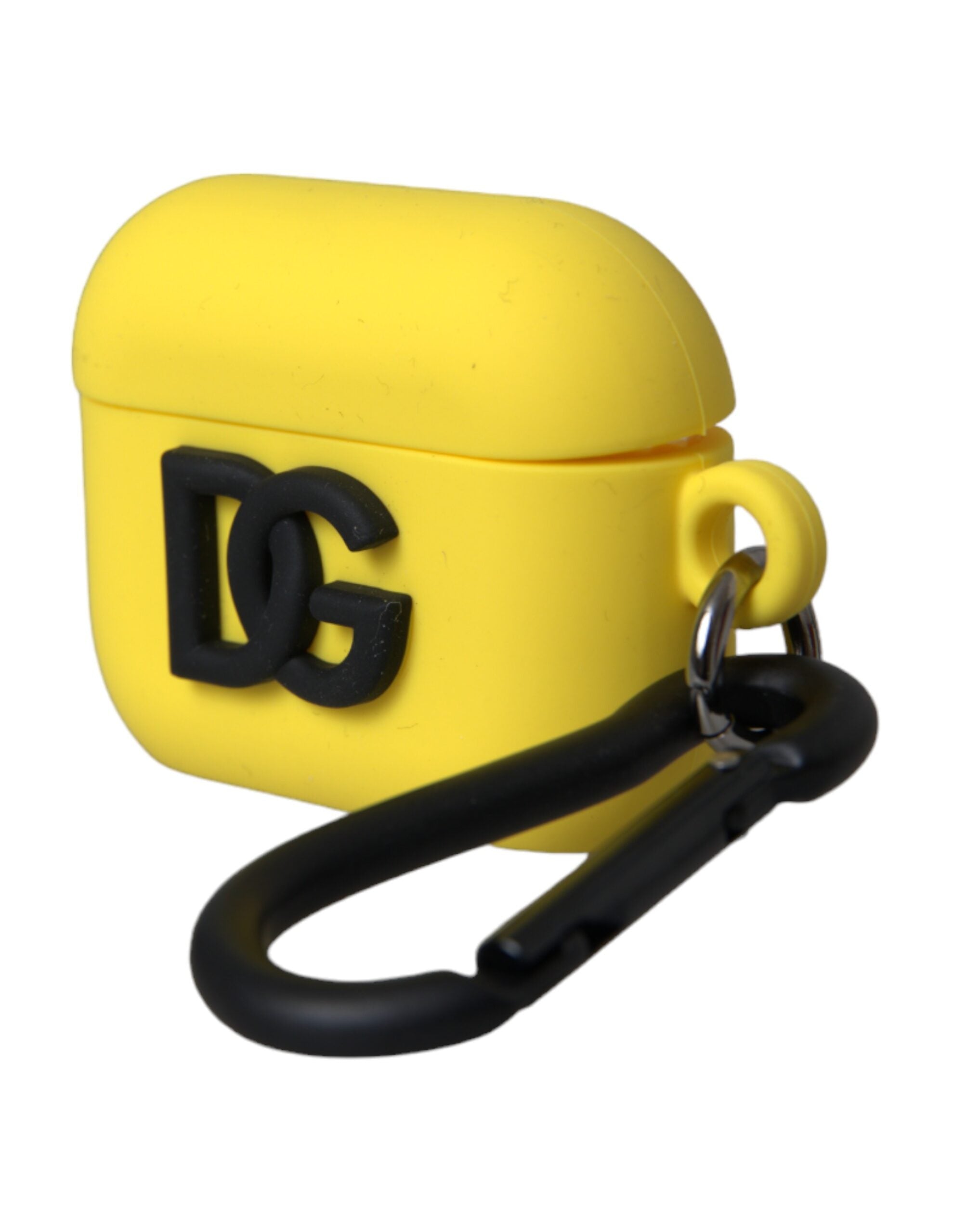 Yellow Silicone Logo Embossed Airpods Case - ventzia