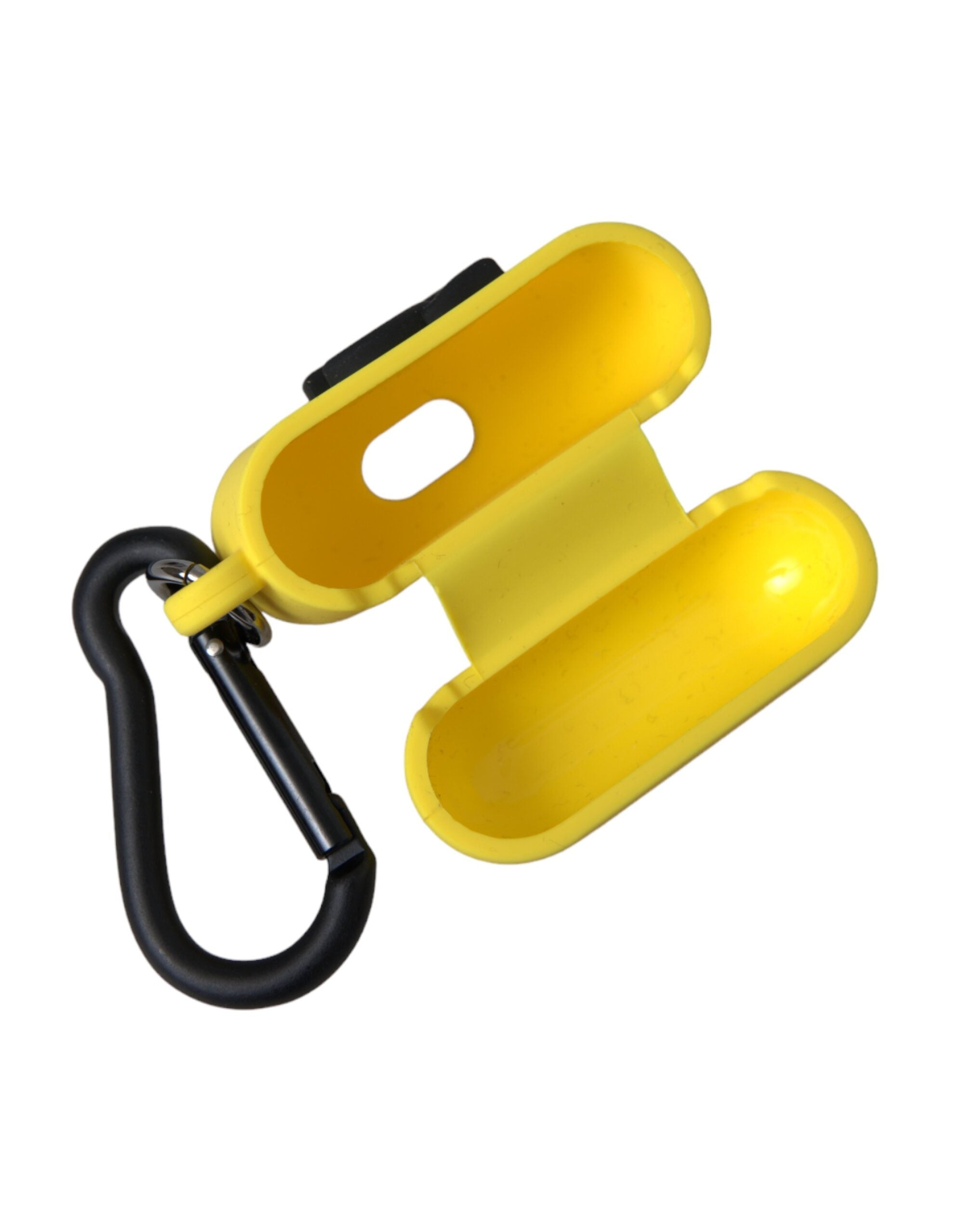 Yellow Silicone Logo Embossed Airpods Case - ventzia