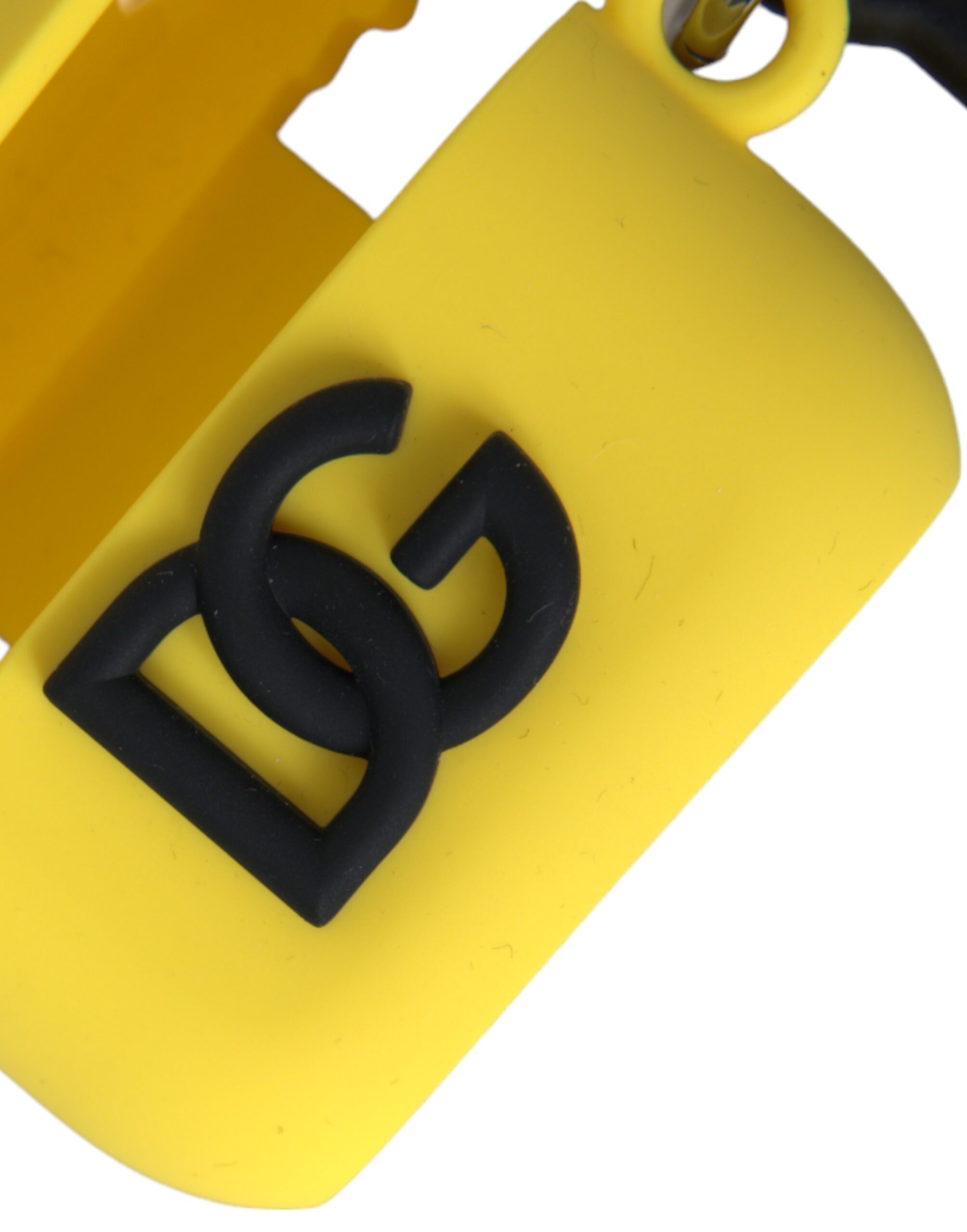 Yellow Silicone Logo Embossed Airpods Case - ventzia