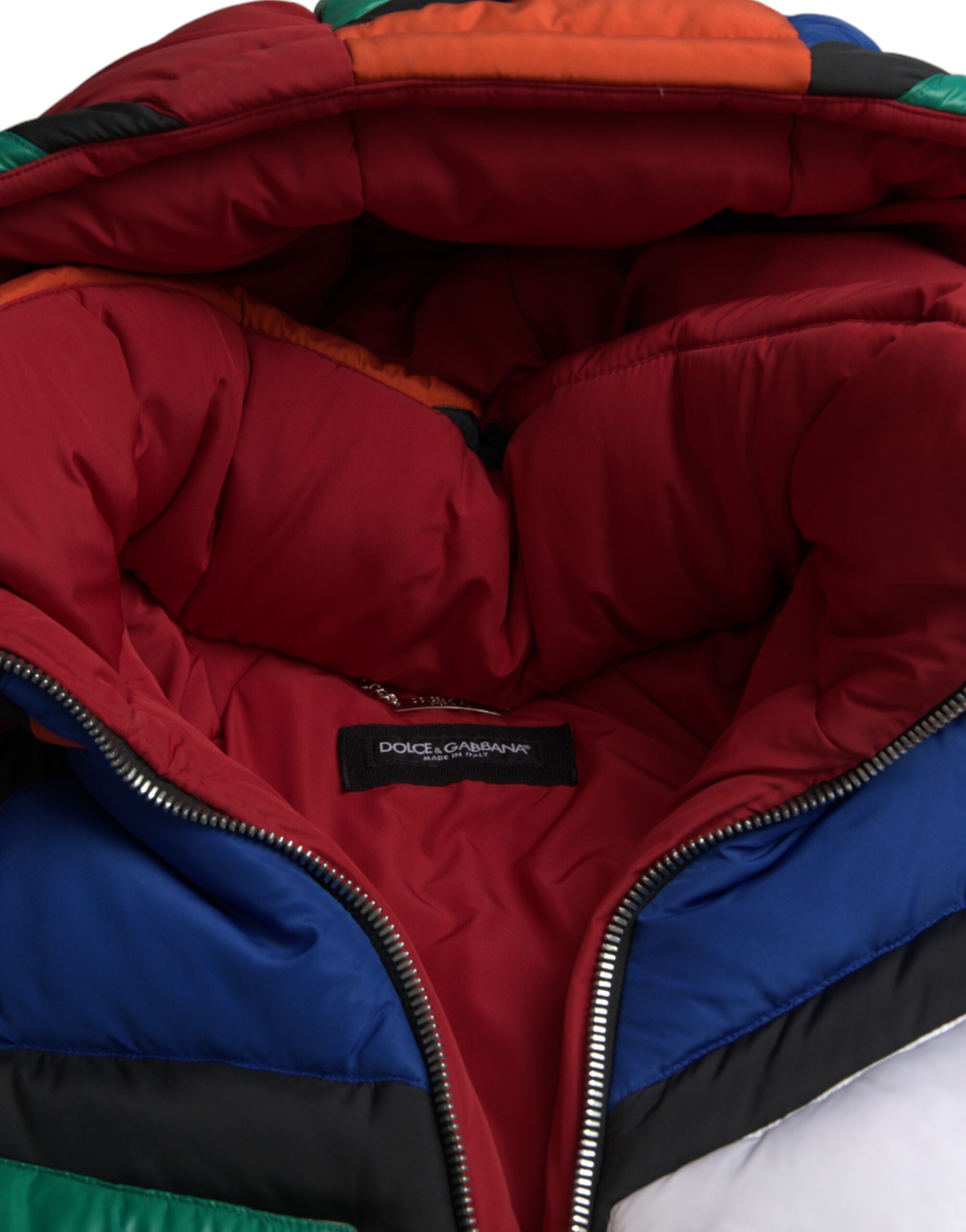 Multicolor Quilted Hooded Puffer Jacket - ventzia