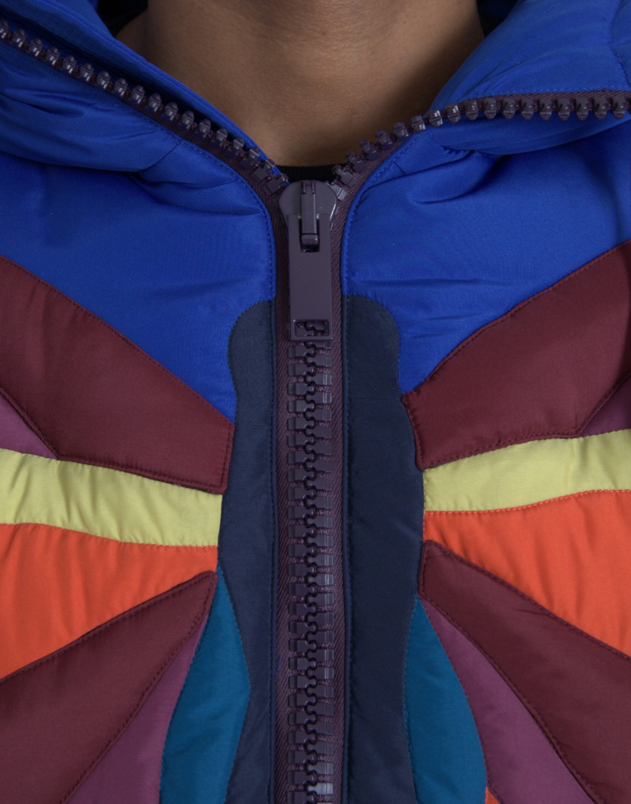 Multicolor Butterfly Hooded Puffer Jacket - ventzia