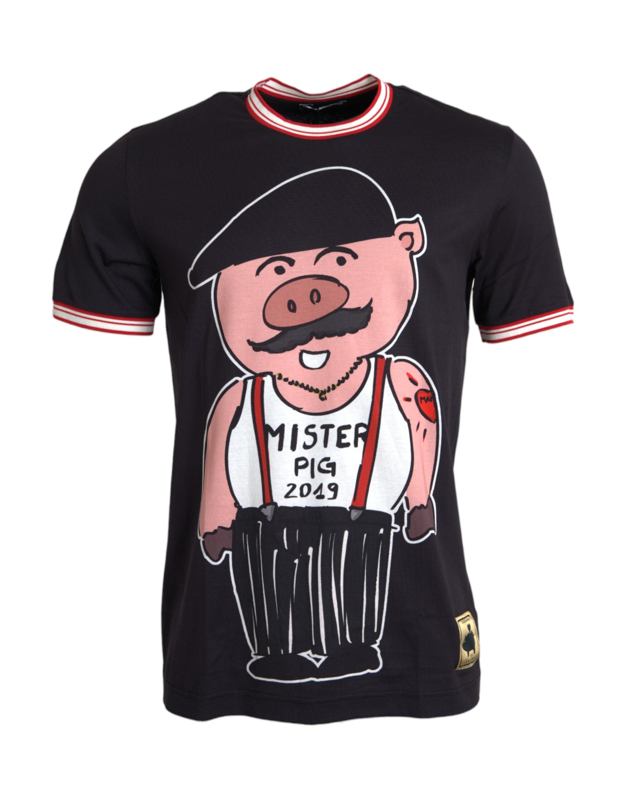 Black Cotton 2019 Year of the Pig T-shirt - ventzia