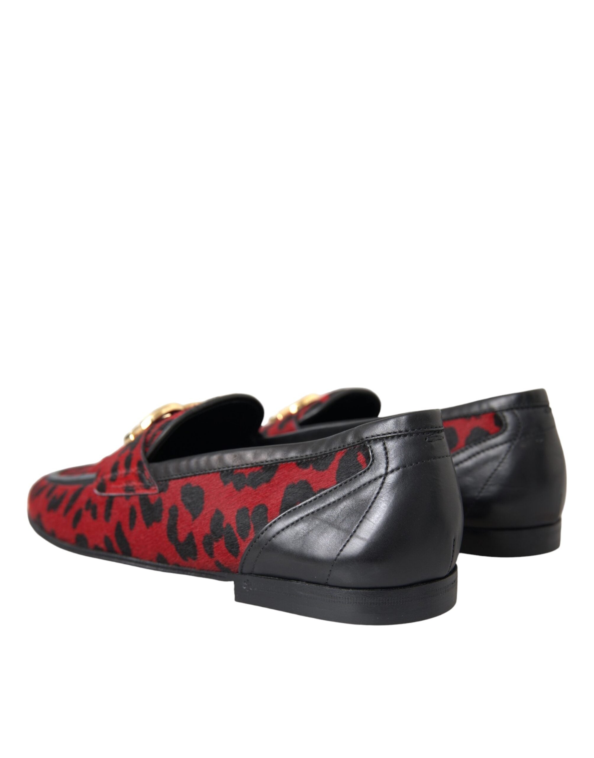 Red Black Leopard DG Loafers Formal Men Shoes - ventzia