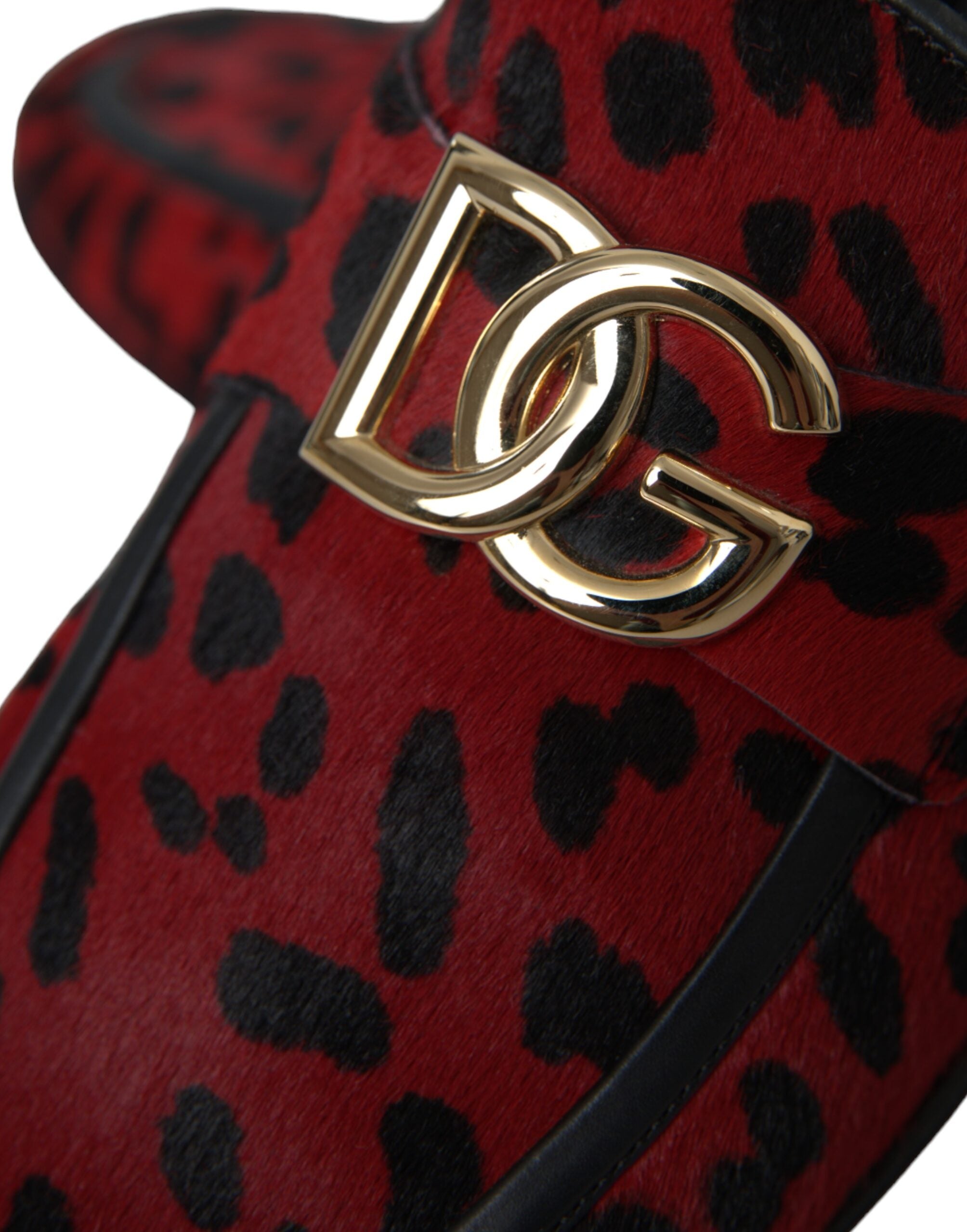 Red Black Leopard DG Loafers Formal Men Shoes - ventzia