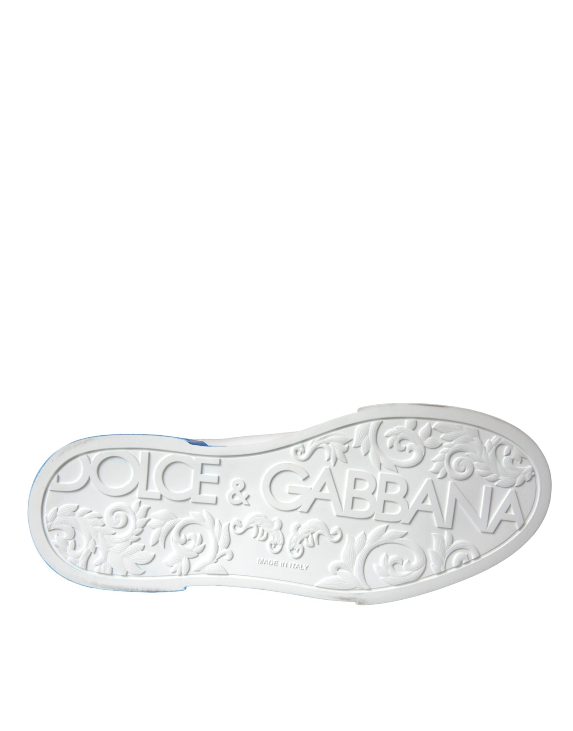 White Blue Leather Logo Low Top Sneakers Shoes - ventzia