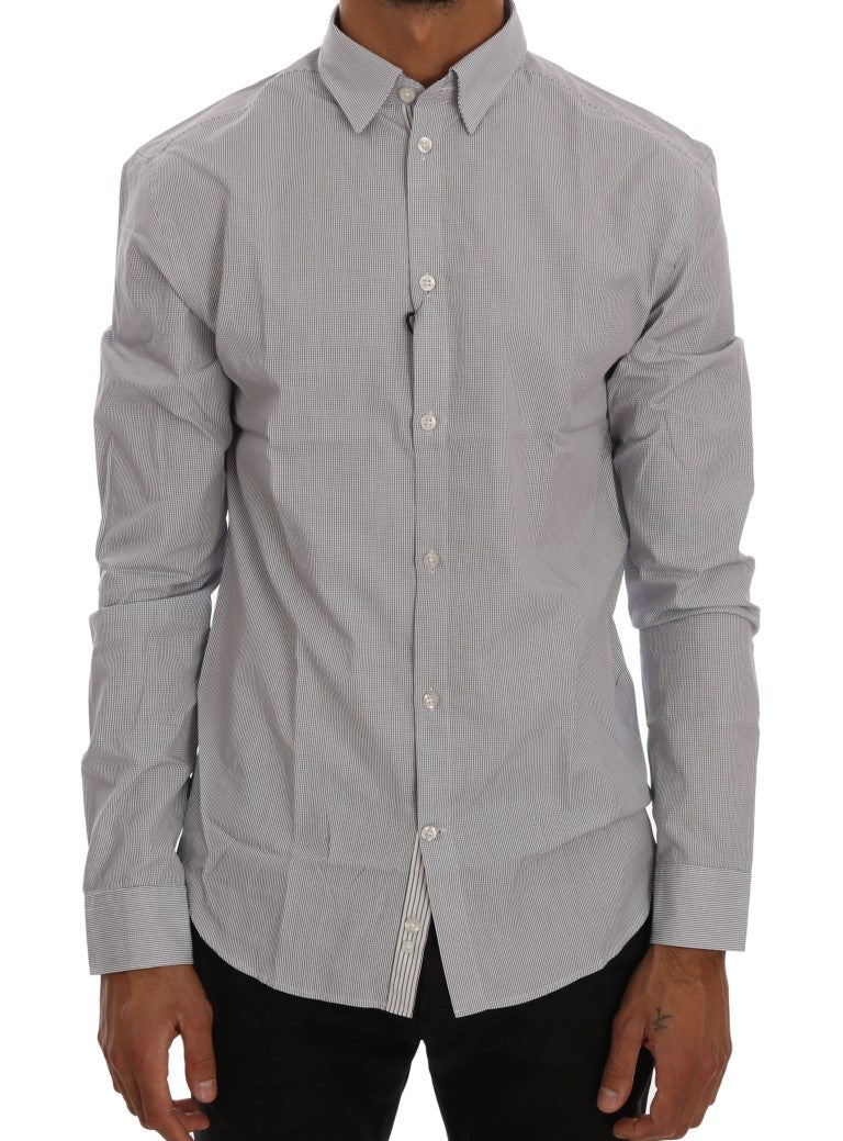 Chic Blue Checkered Casual Shirt - ventzia