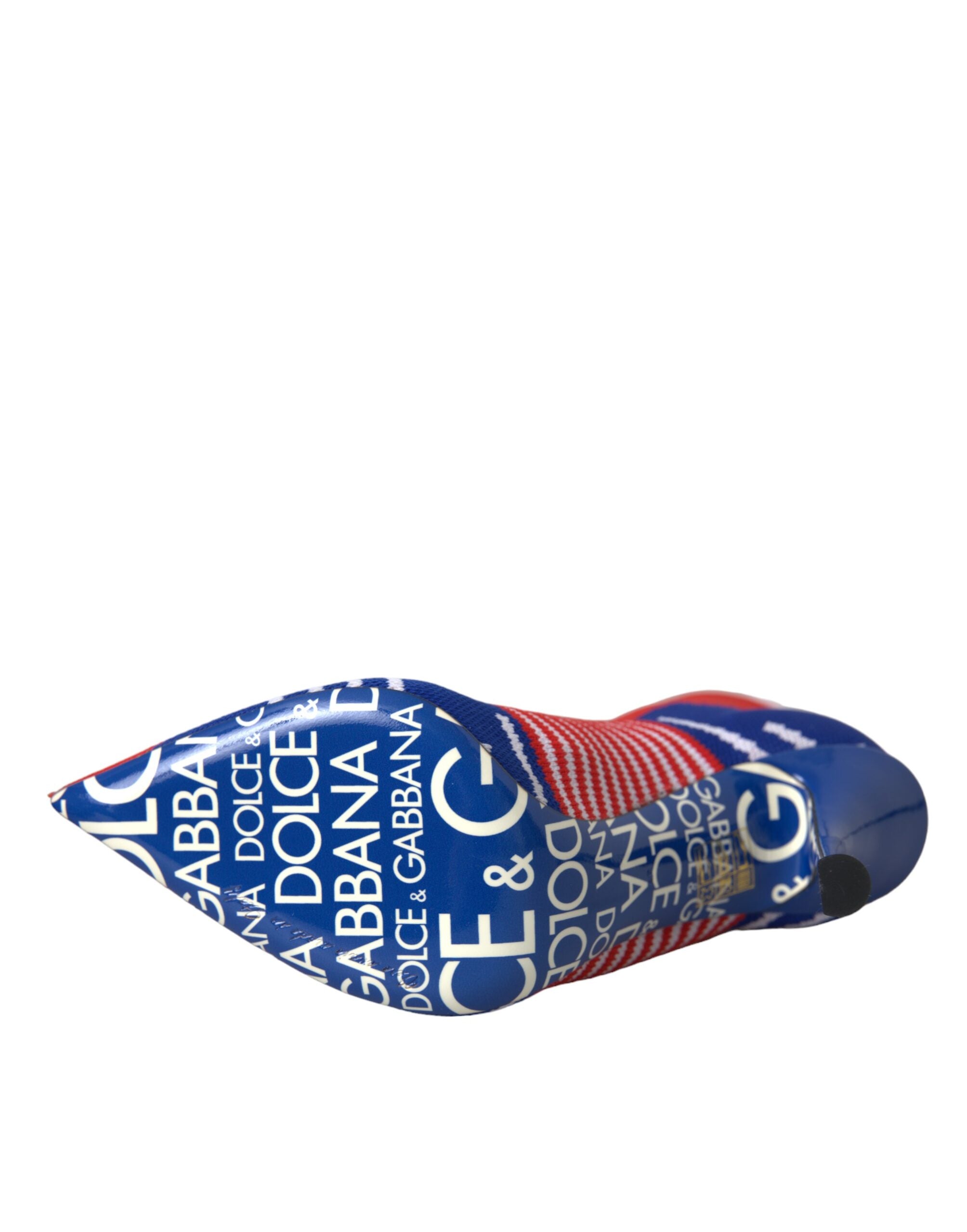 Red Blue Stretch Sock Style Ankle Boots Logo Shoes - ventzia