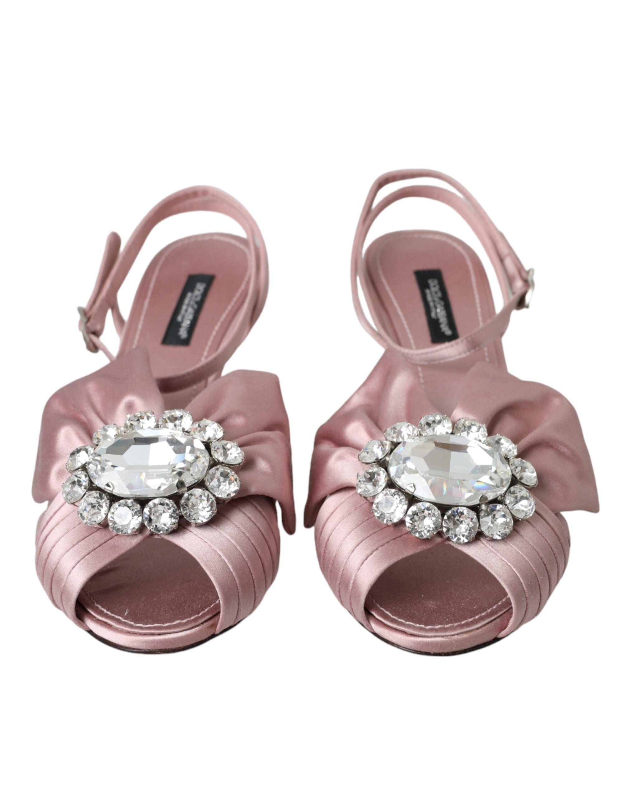 Pink Keira Crystal Heels Sandals Shoes - ventzia