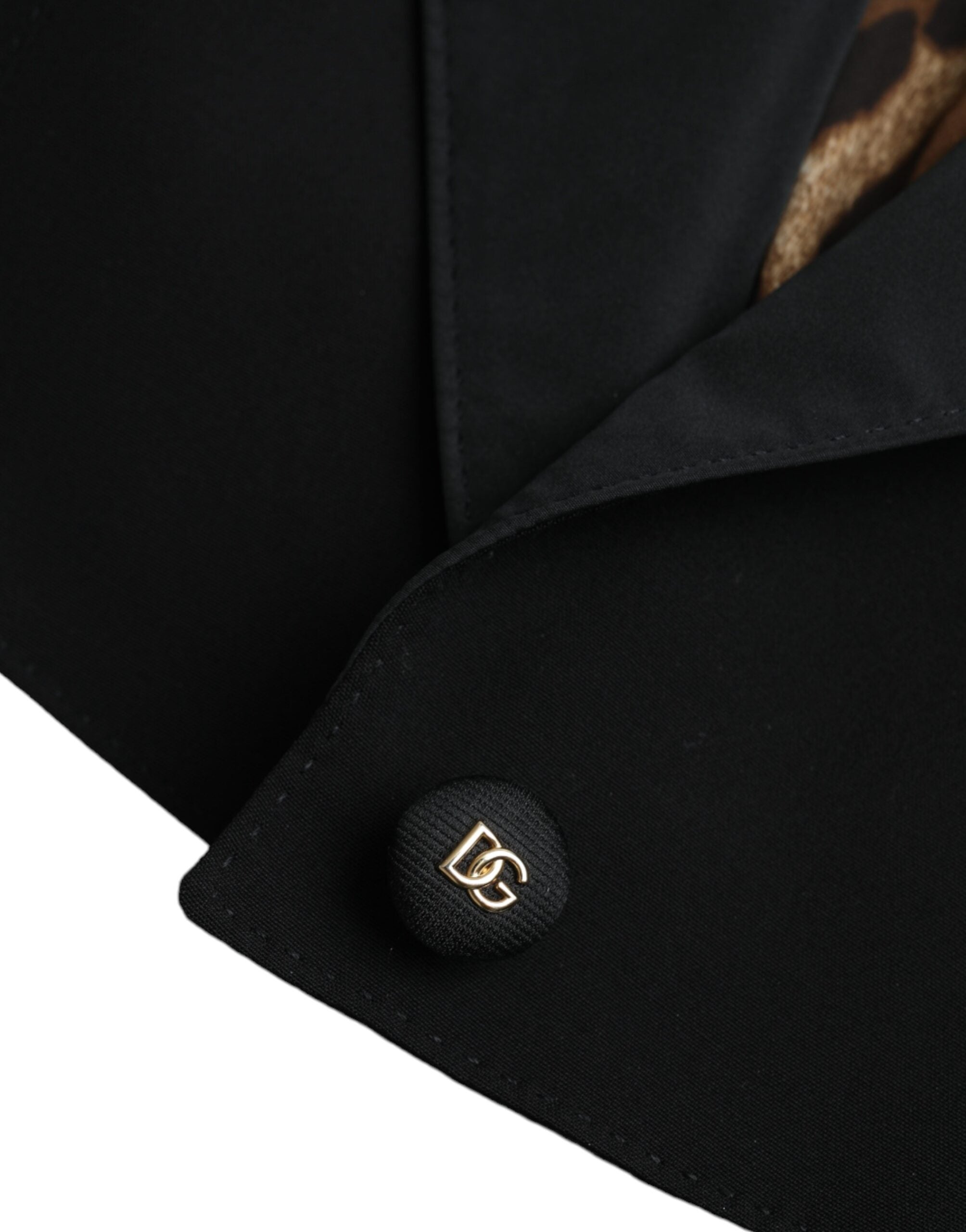 Black Polyester Puffed Sleeves Cropped Jacket - ventzia