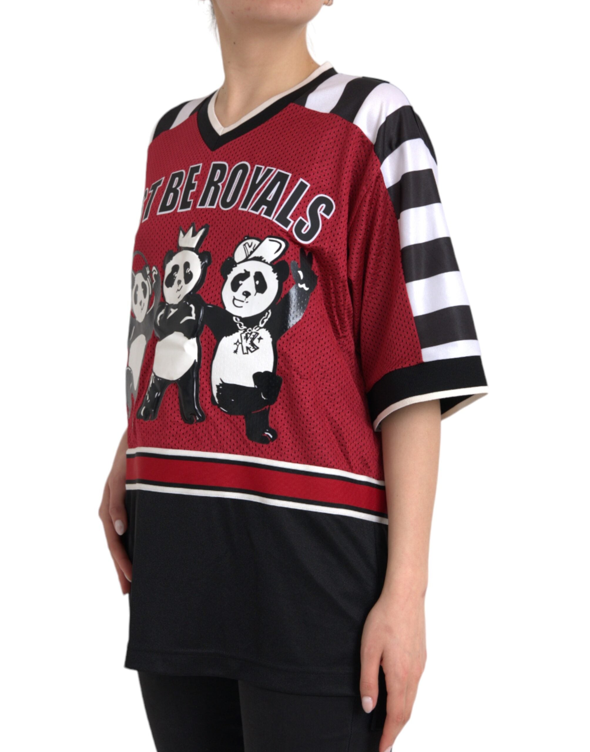 Multicolor Royals Panda Oversized T-shirt - ventzia