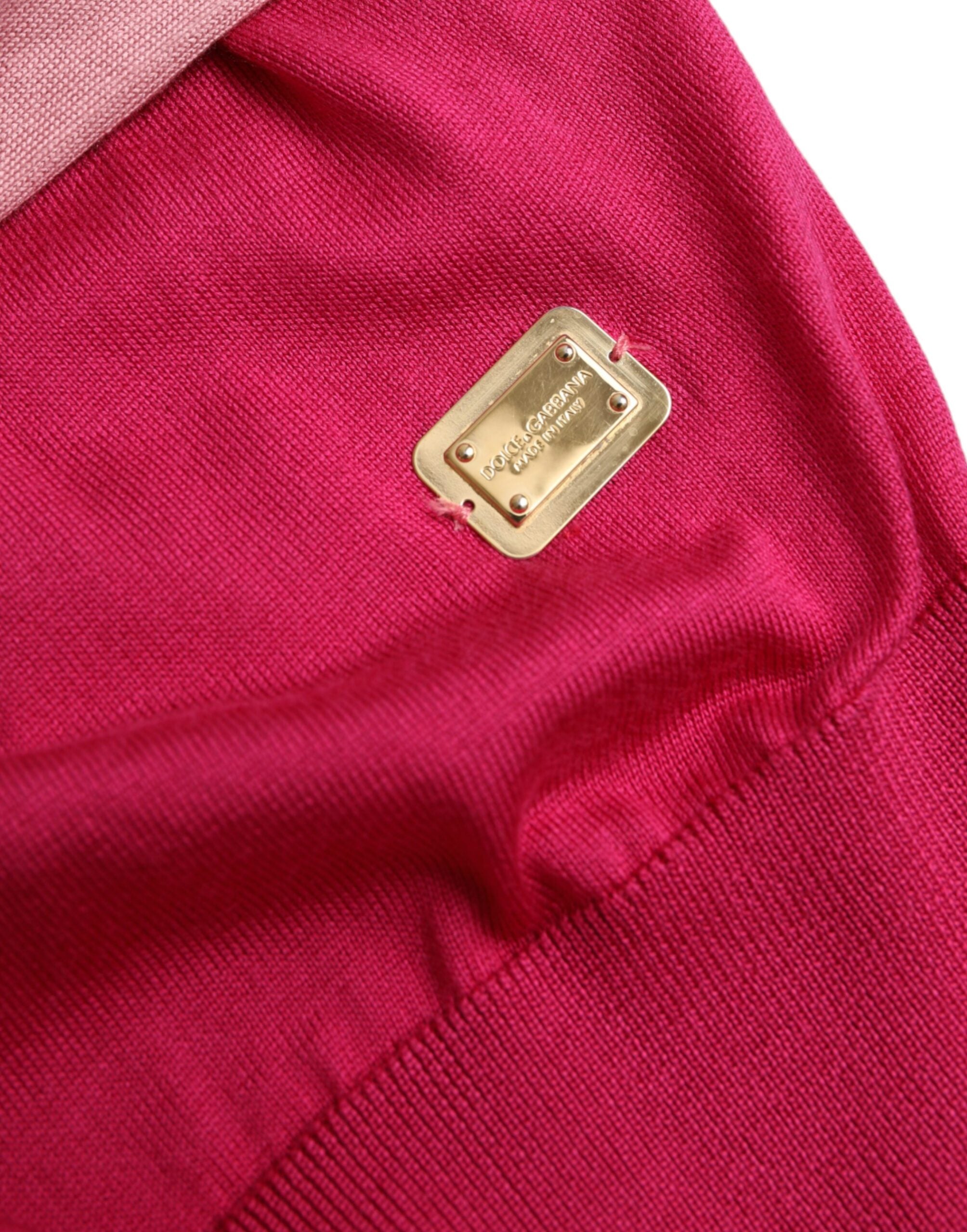 Pink Short Sleeves Pullover Ascot Collar Top - ventzia