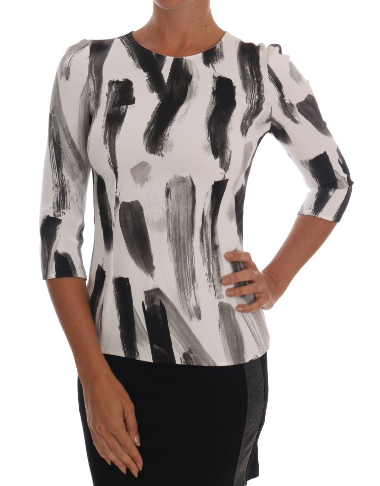 Elegant Striped Stretch Blouse - ventzia