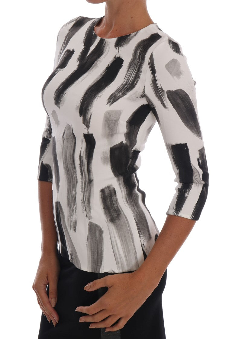 Elegant Striped Stretch Blouse - ventzia