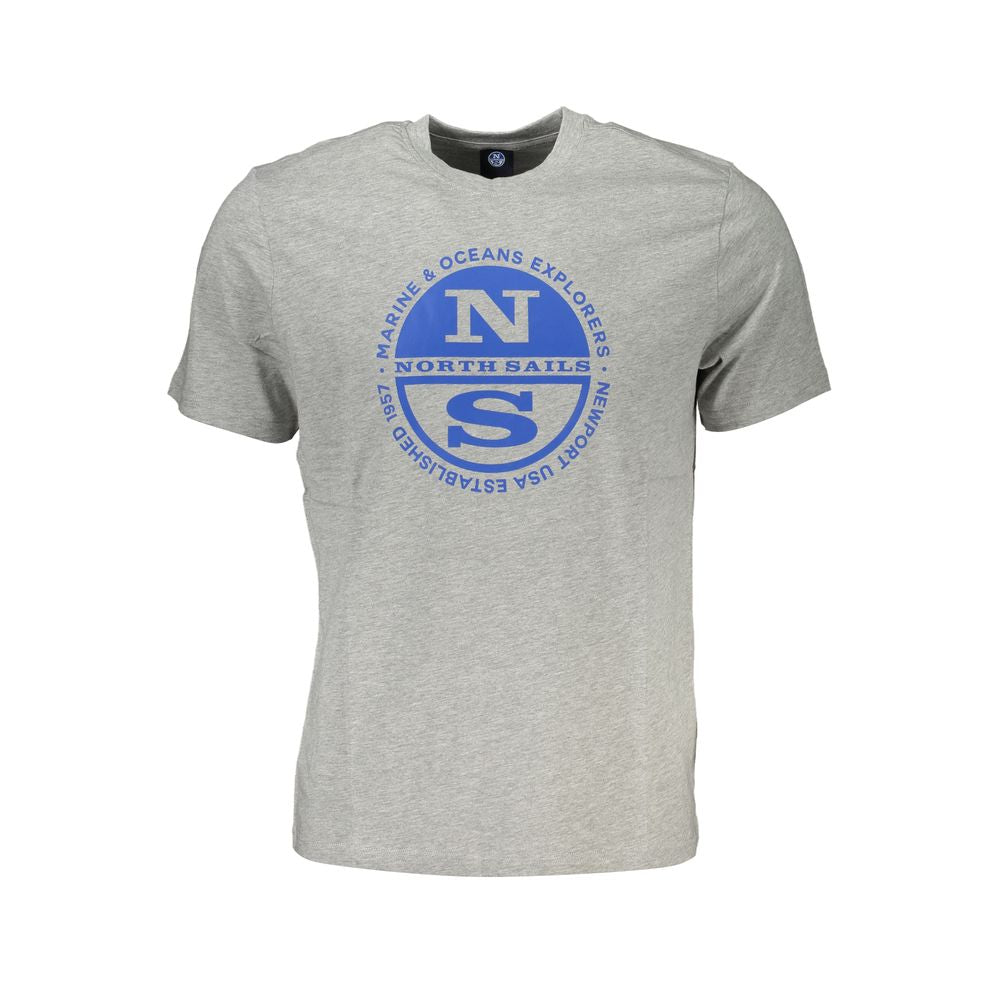 Gray Cotton T-Shirt - ventzia