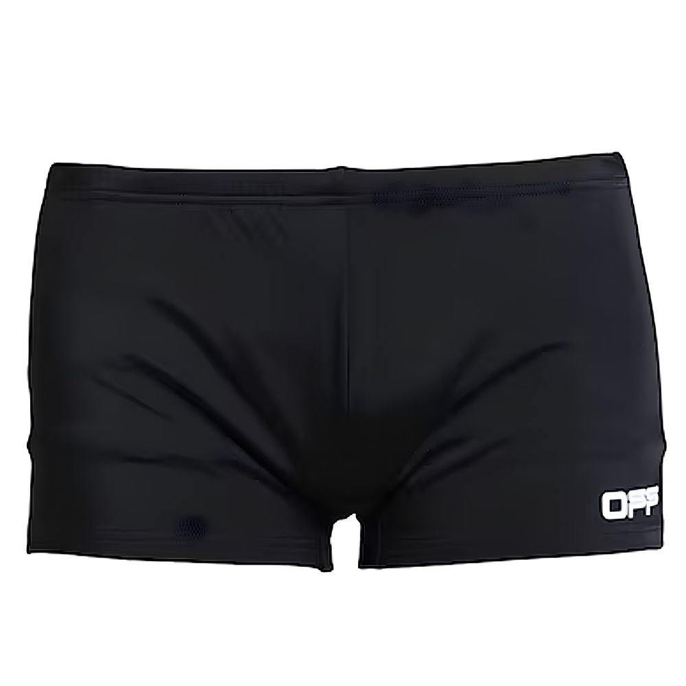 Black Nylon Men's Swim Trunk - ventzia