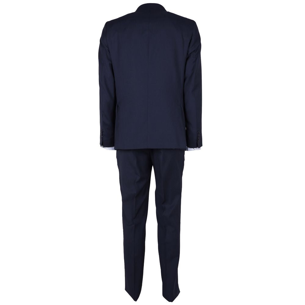 Blue Wool Men's Suit - ventzia