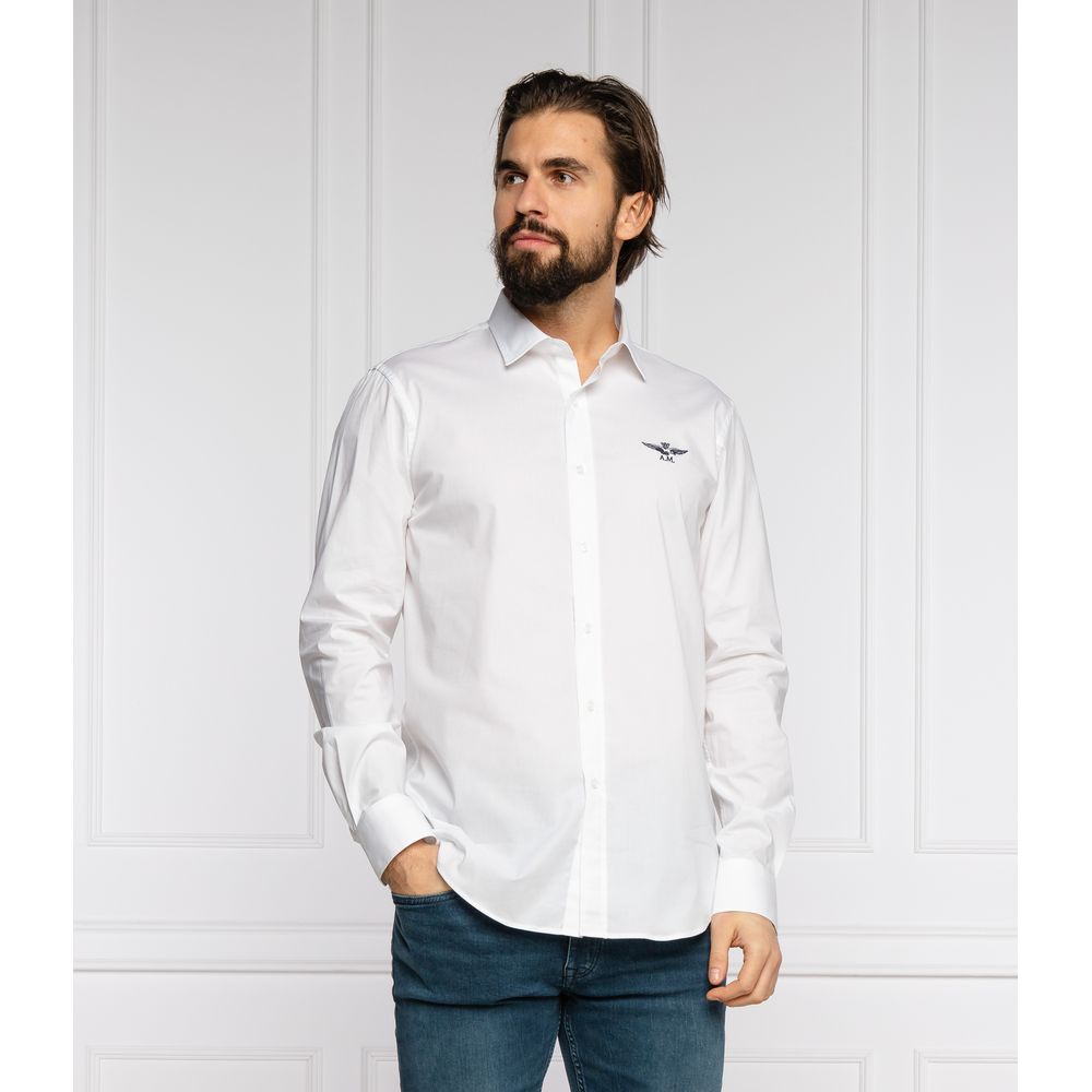 White Cotton Men's Shirt - ventzia